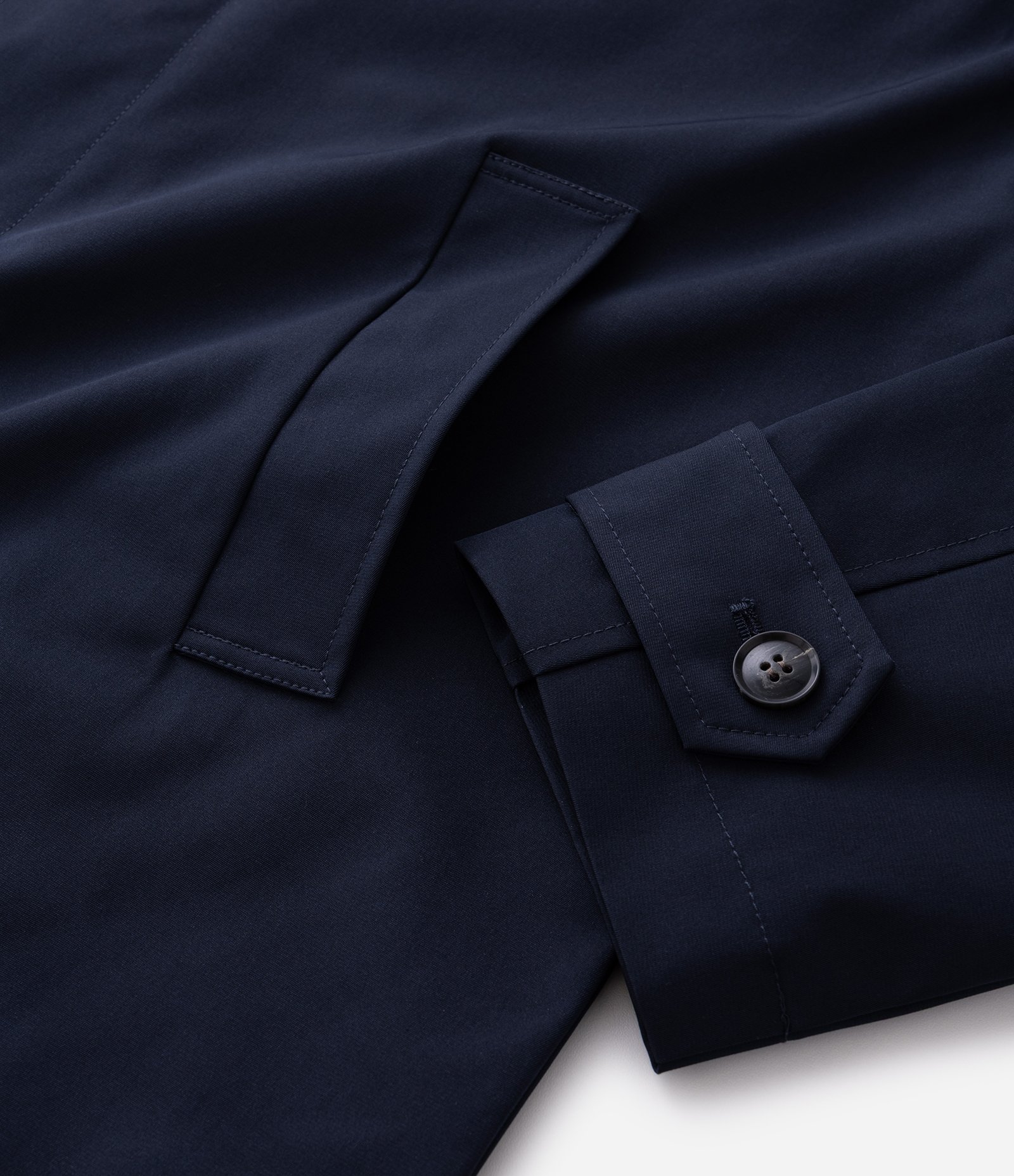 Trench Coat Tecnológico Repelente à Água Azul 6