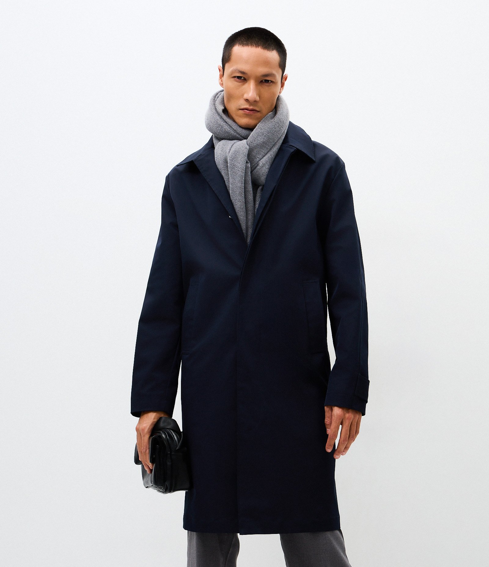Trench Coat Tecnológico Repelente à Água Azul 1