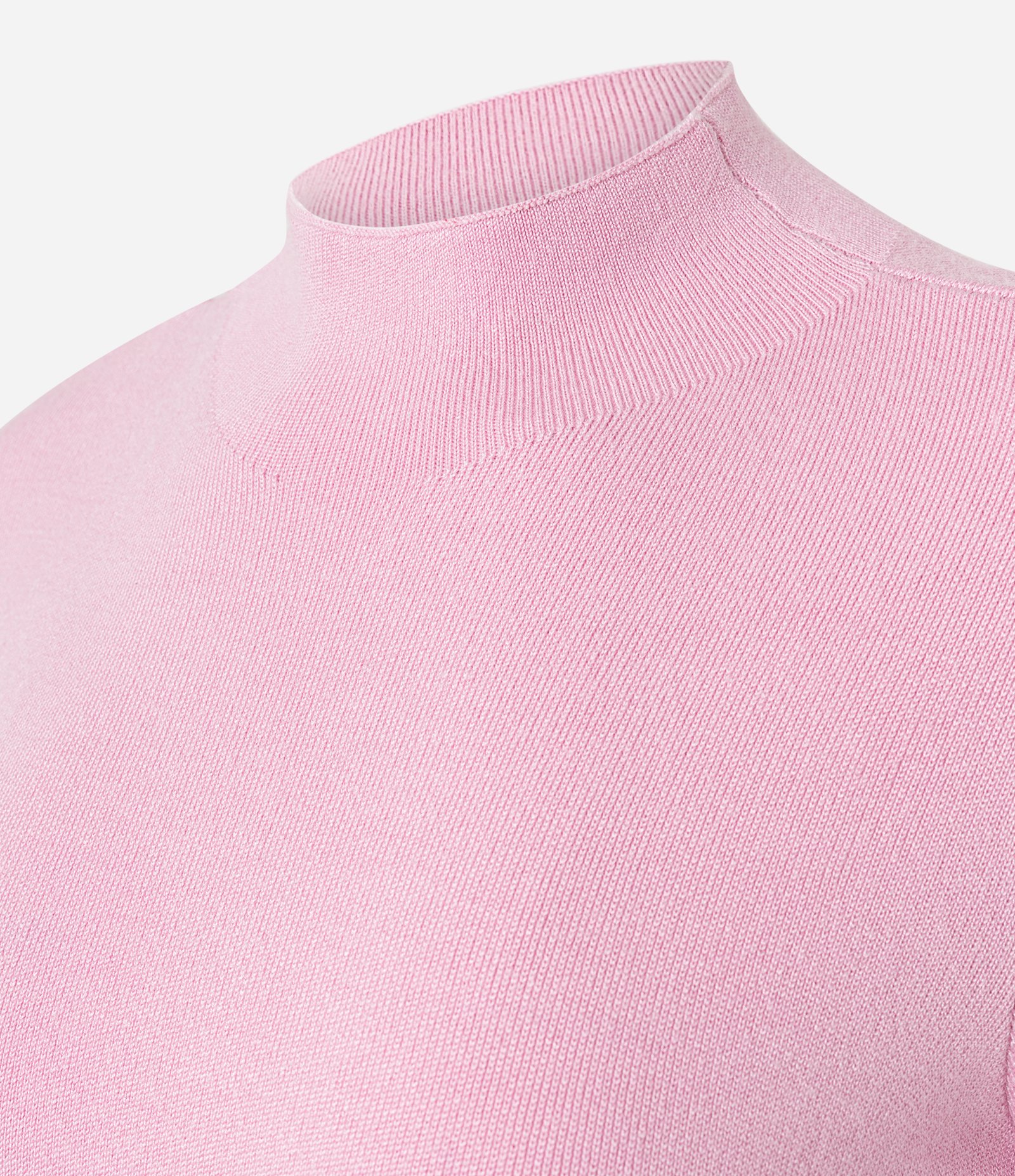 Blusa em Tricô com Golinha Alta Rosa Claro 7