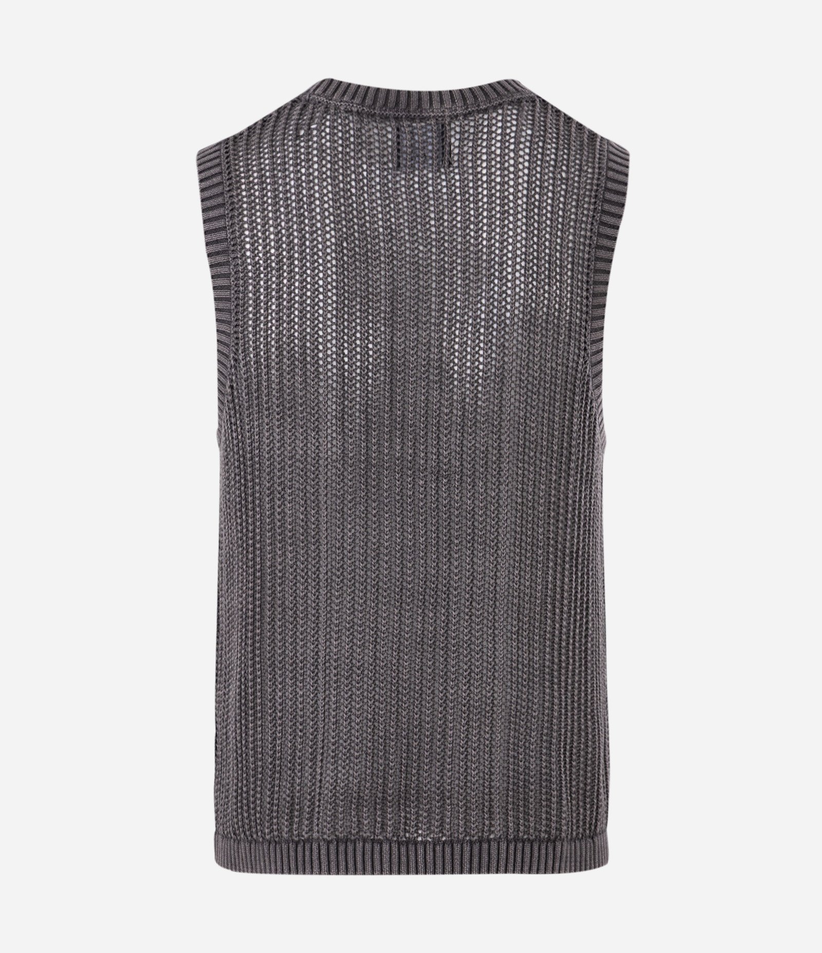 Regata Regular em Estilo Tricô Ponto Aberto Preto 6