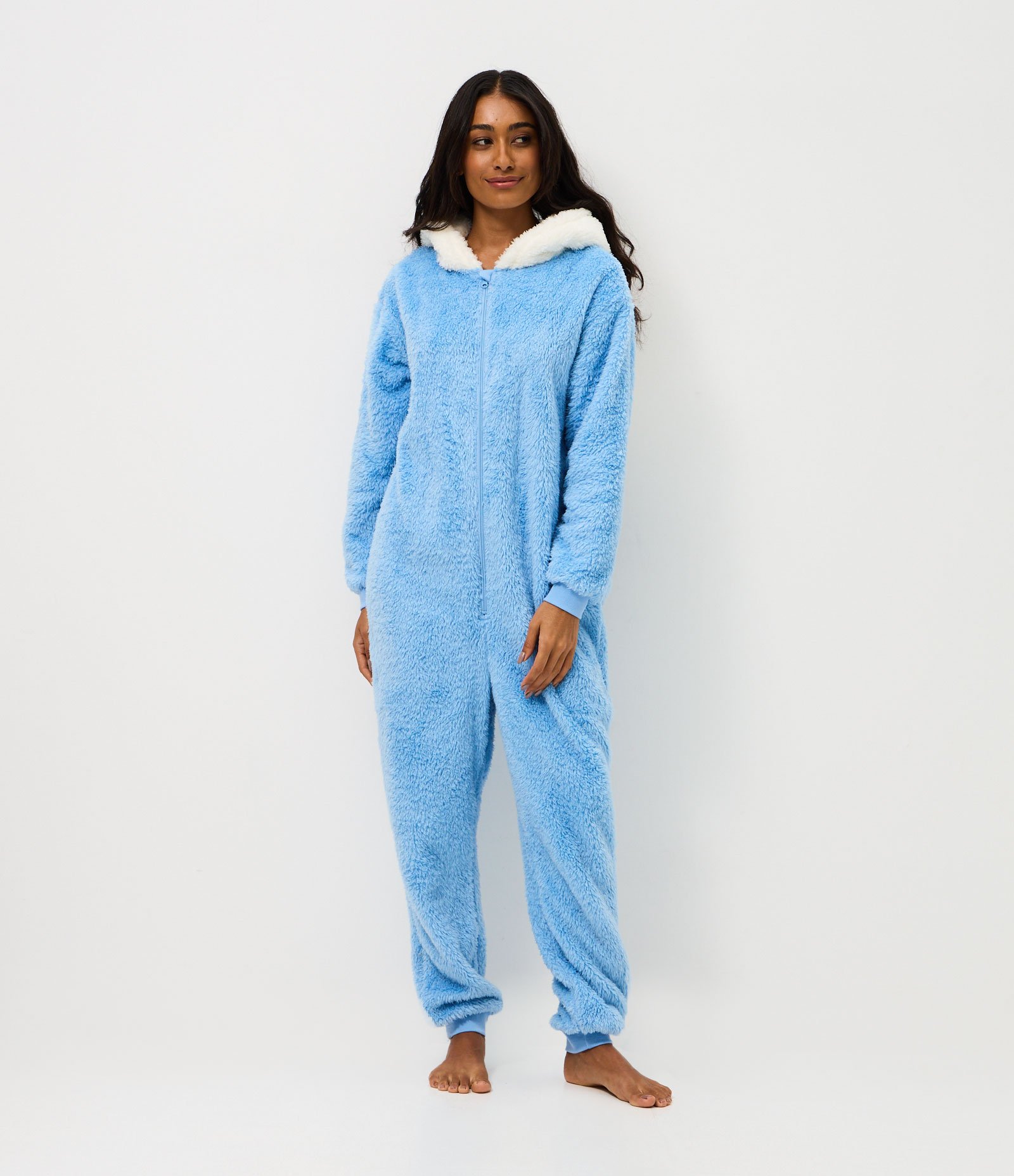 Macacão de Pijama em Fleece com Capuz Cinnamoroll Azul 2