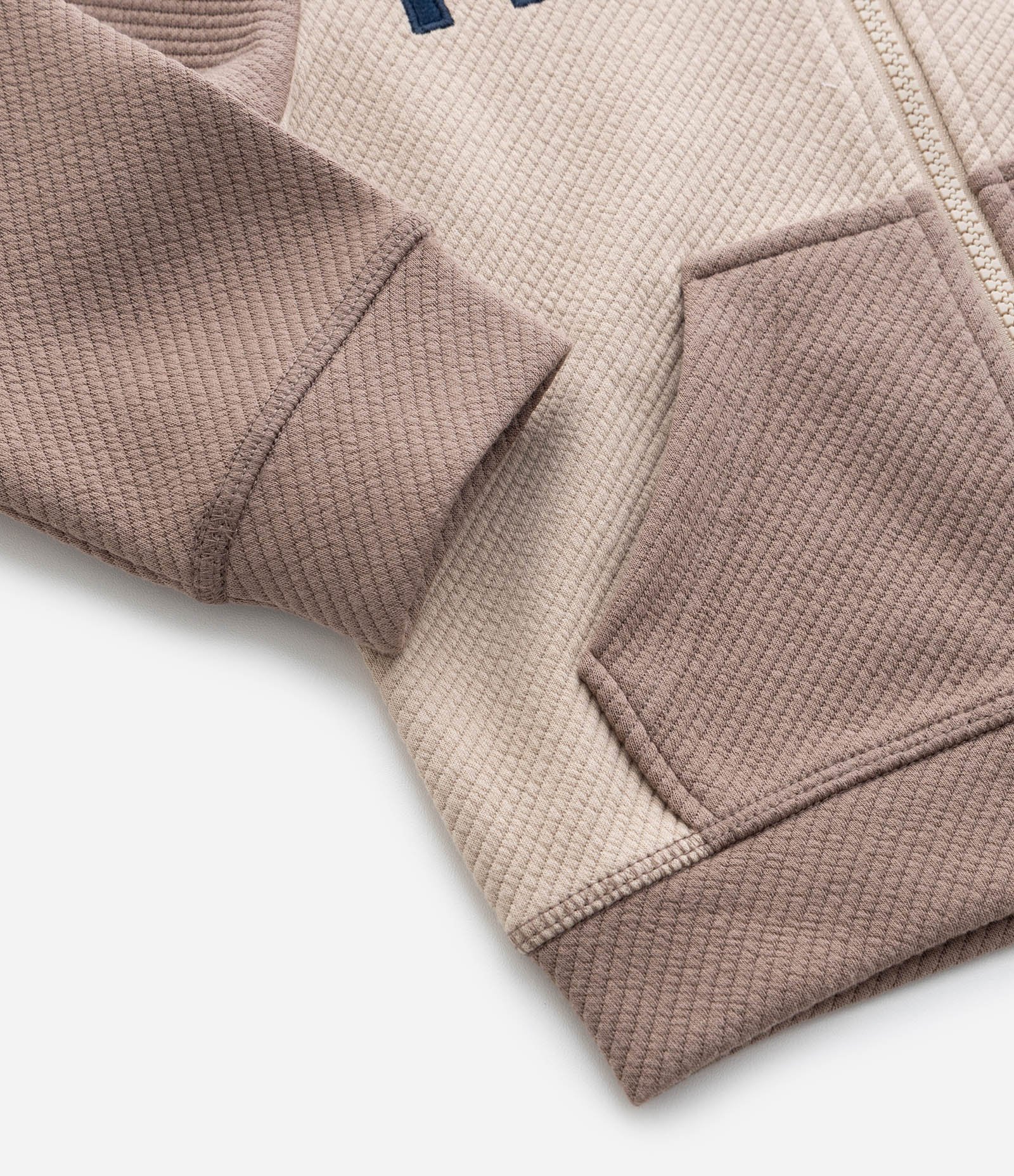 Casaco Infantil com Capuz e Lettering Bordado – Tam 1 a 5/6 Anos Bege 4