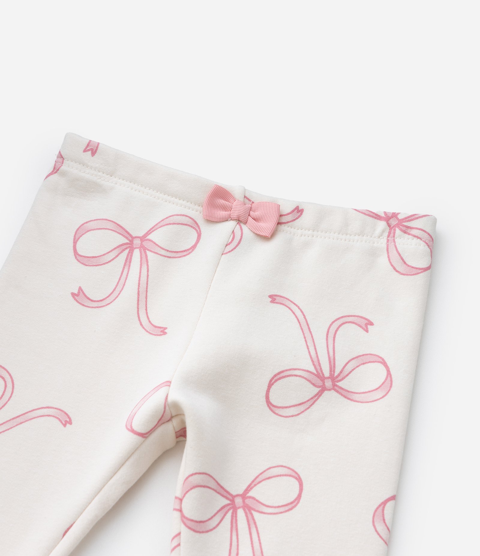 Conjunto Infantil em Moletom com Estampa de Laços – Tam 0 a 18 Meses Off White 13