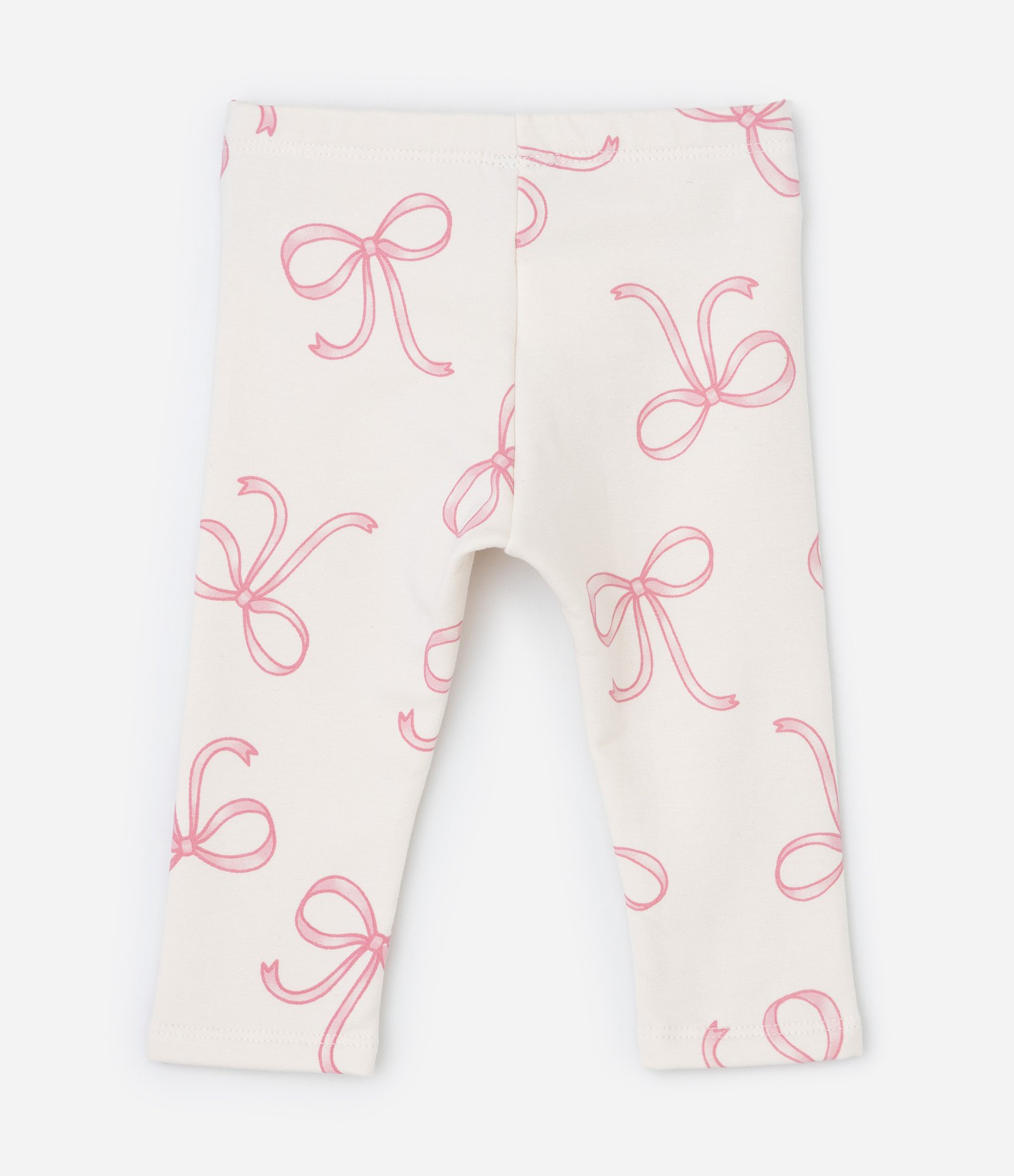 Conjunto Infantil em Moletom com Estampa de Laços – Tam 0 a 18 Meses Off White 6