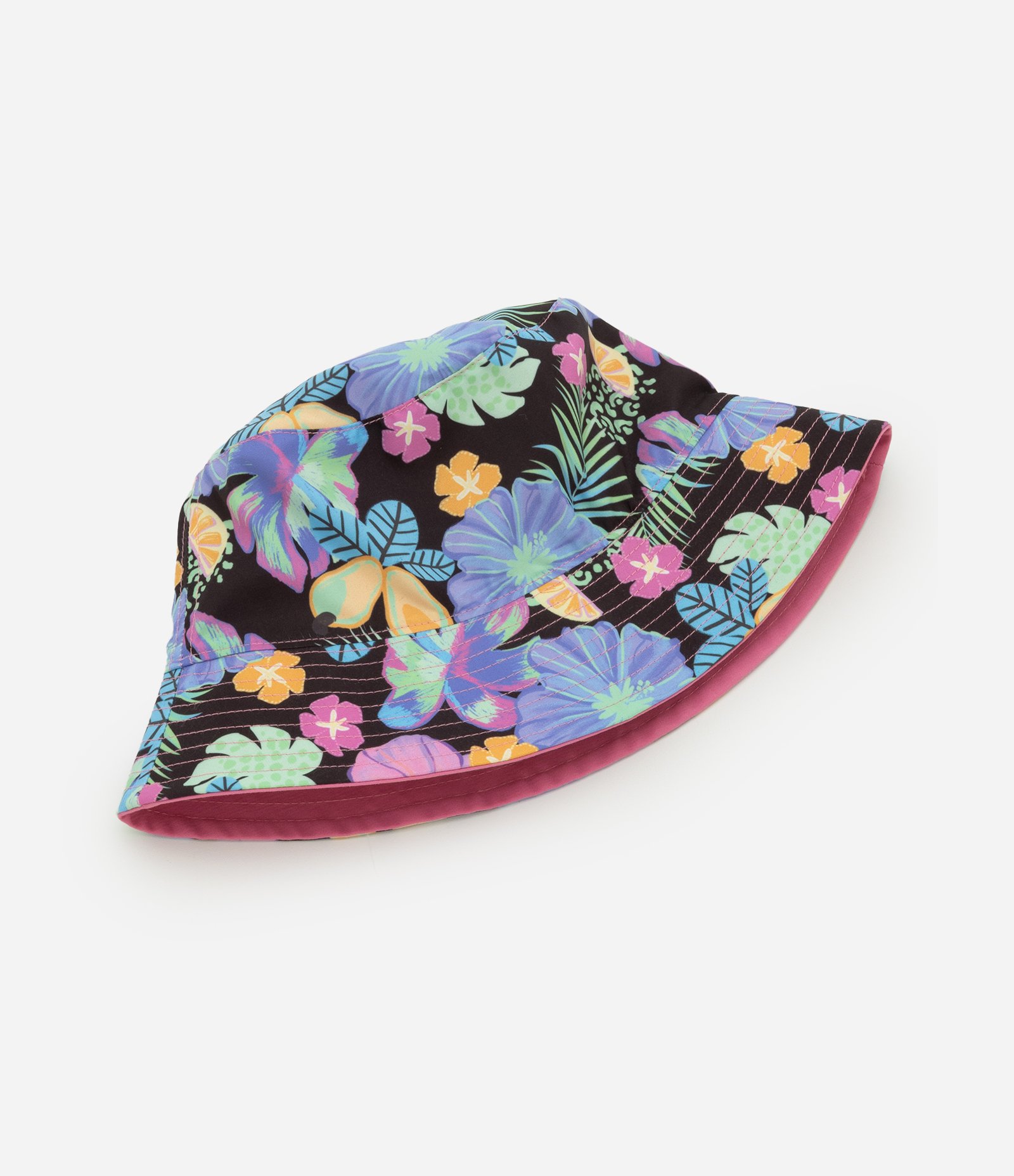 Chapéu Infantil Bucket Reversível com Estampa Floral - Tam Único Multicores 2
