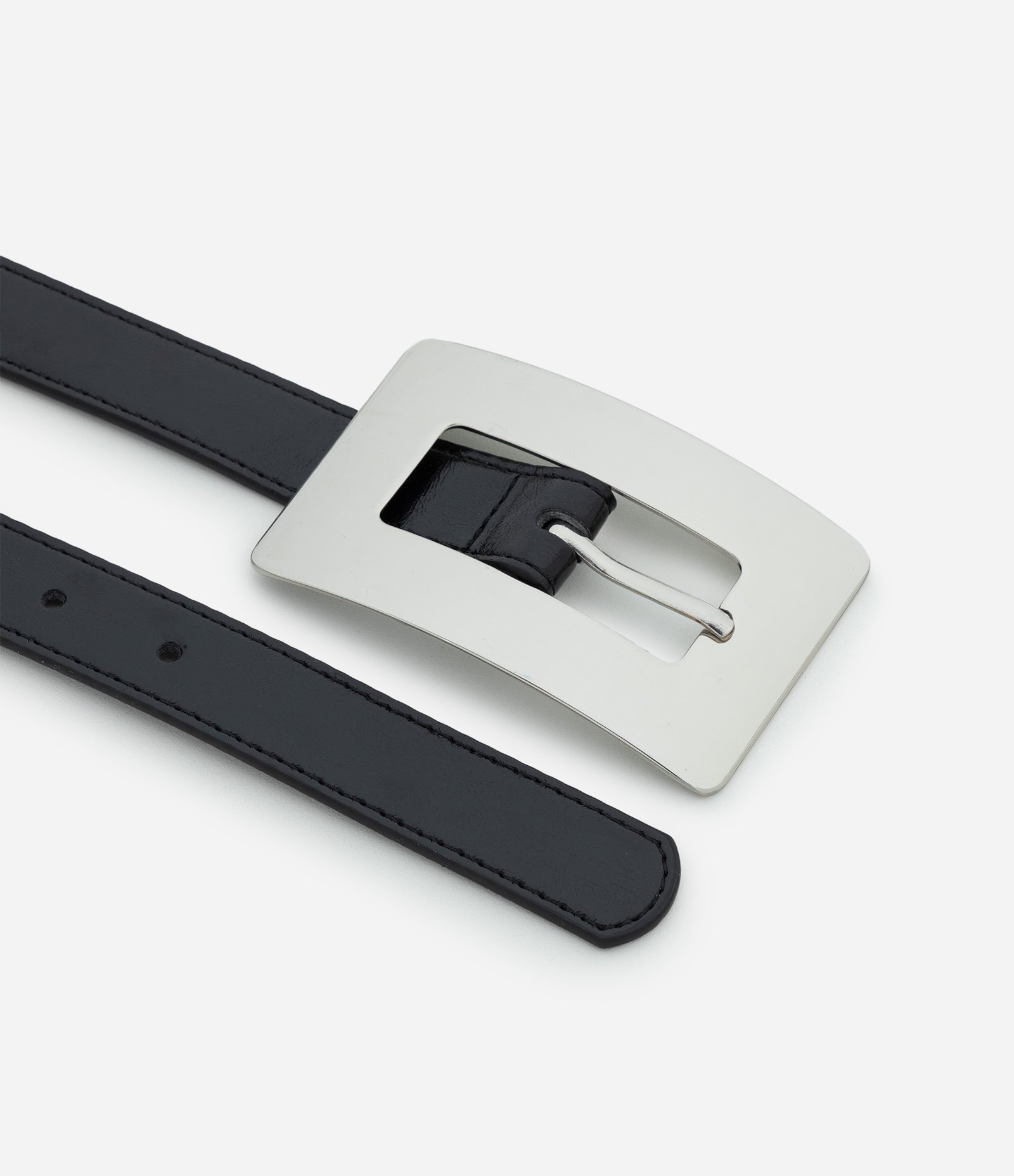 Cinto Médio em PU com Fivela Robusta Preto 2