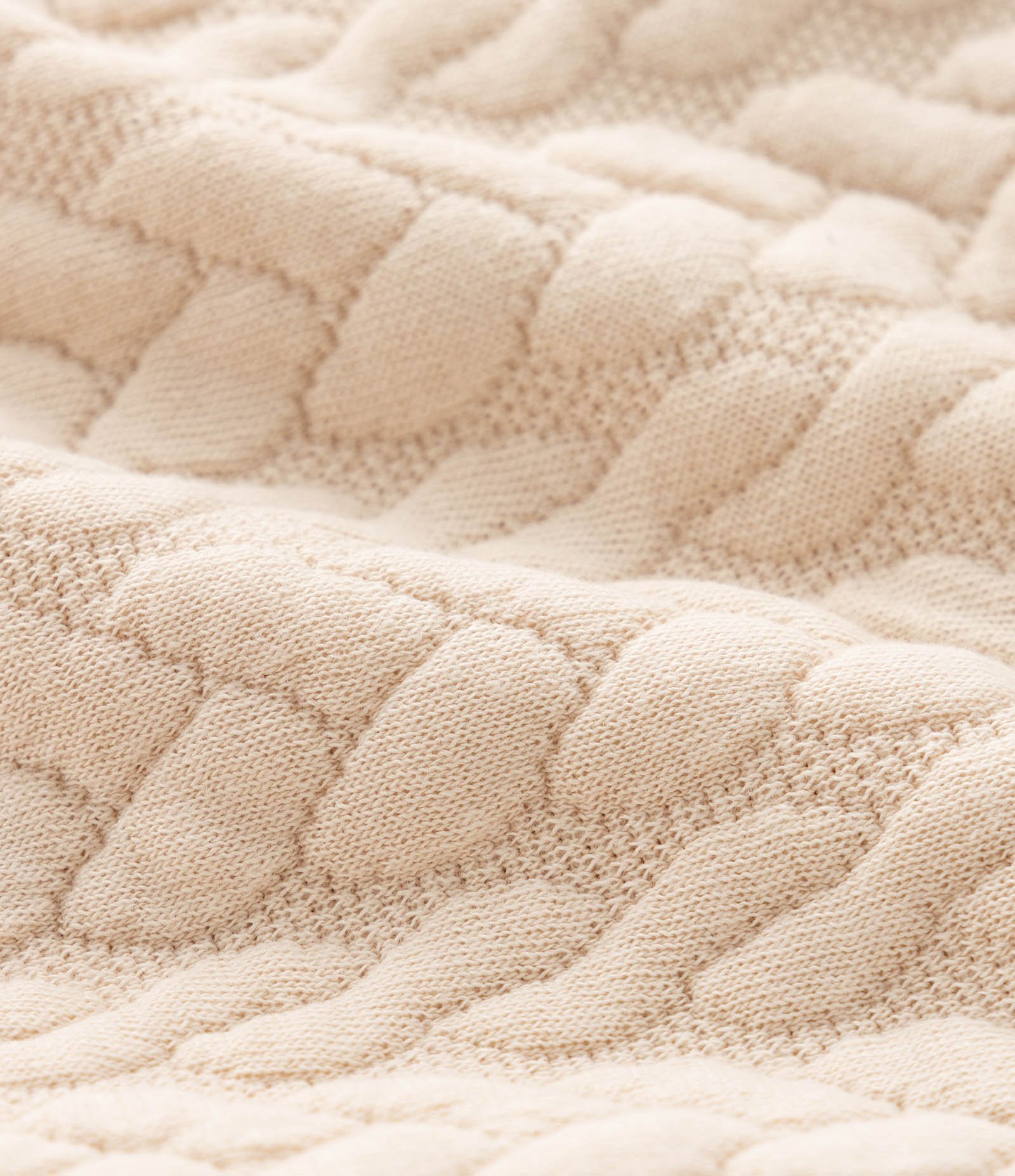 Casaco Infantil em Malha com Efeito Tricô e Botões Frontais – Tam 0 a 18 Meses Bege 3