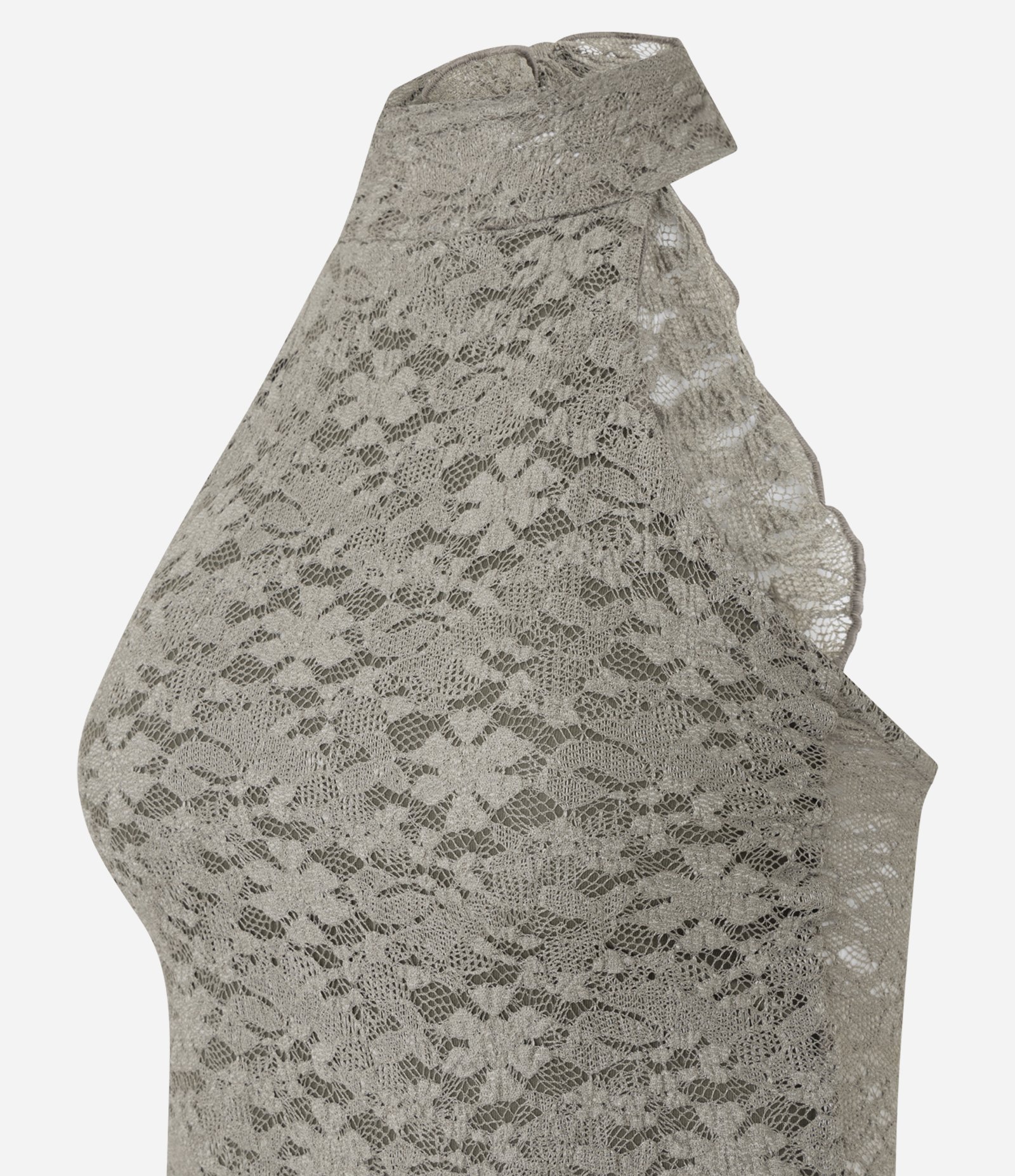 Blusa Curta em Laise com Decote Halter Verde 5