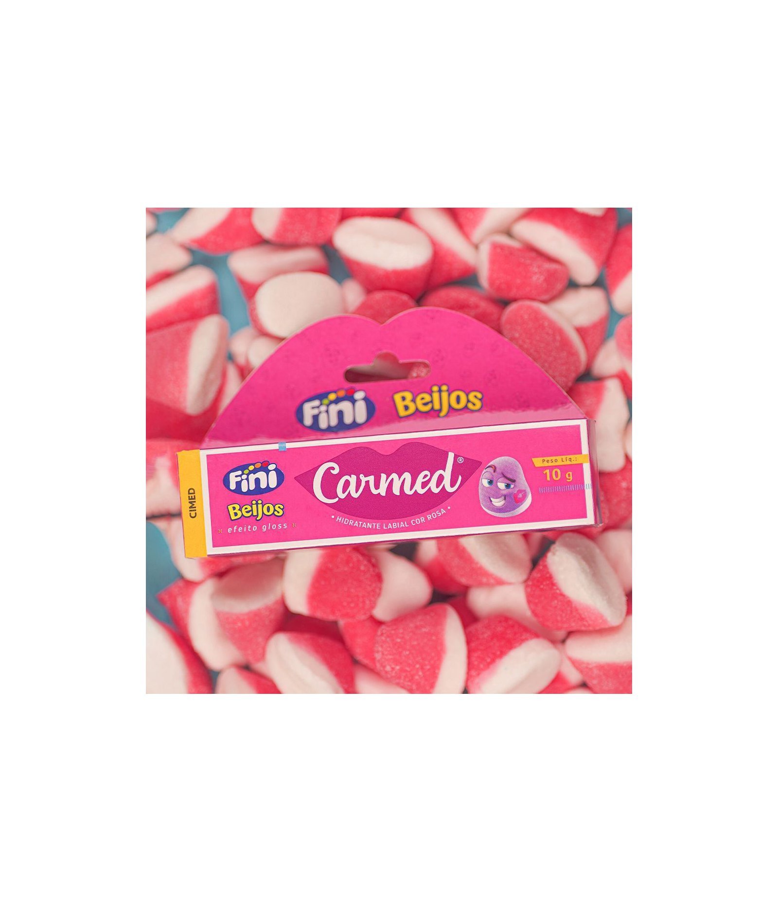 Hidratante Labial Beijos Com Fini Carmed Glossy 3