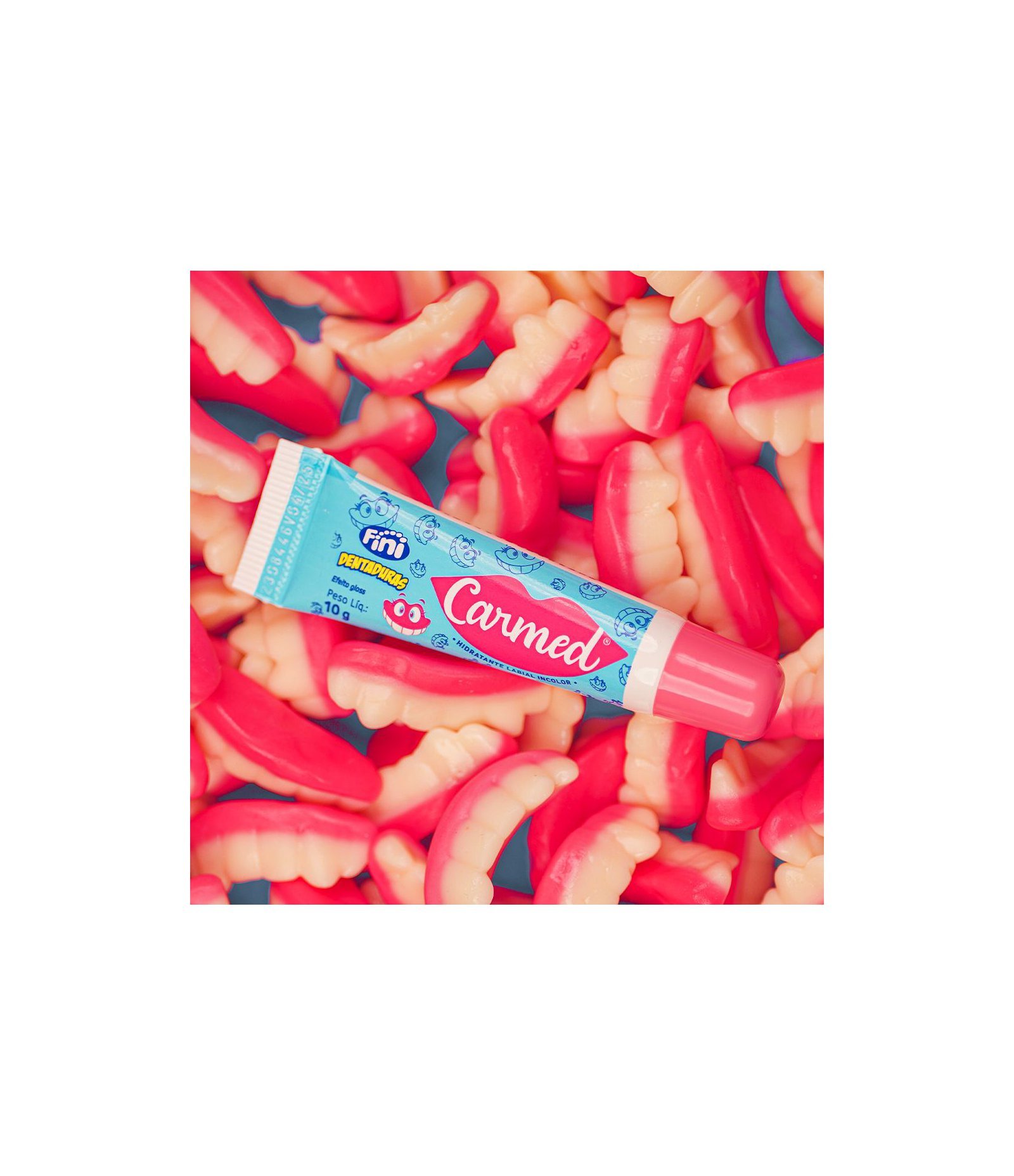 Hidratante Labial Dentadura Fini 10g Carmed Glossy 3