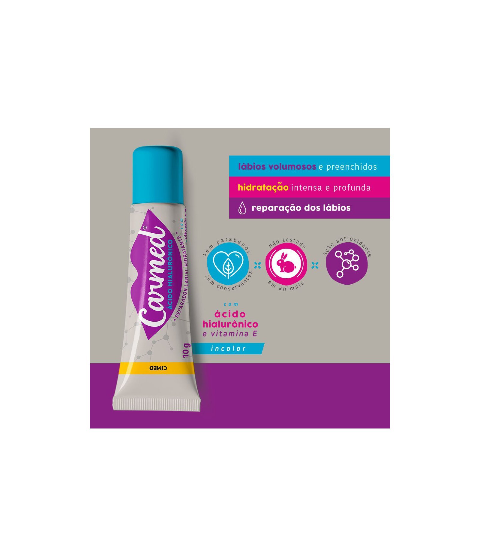 Hidratante Labial Acido Hialuronico Carmed Incolor 4