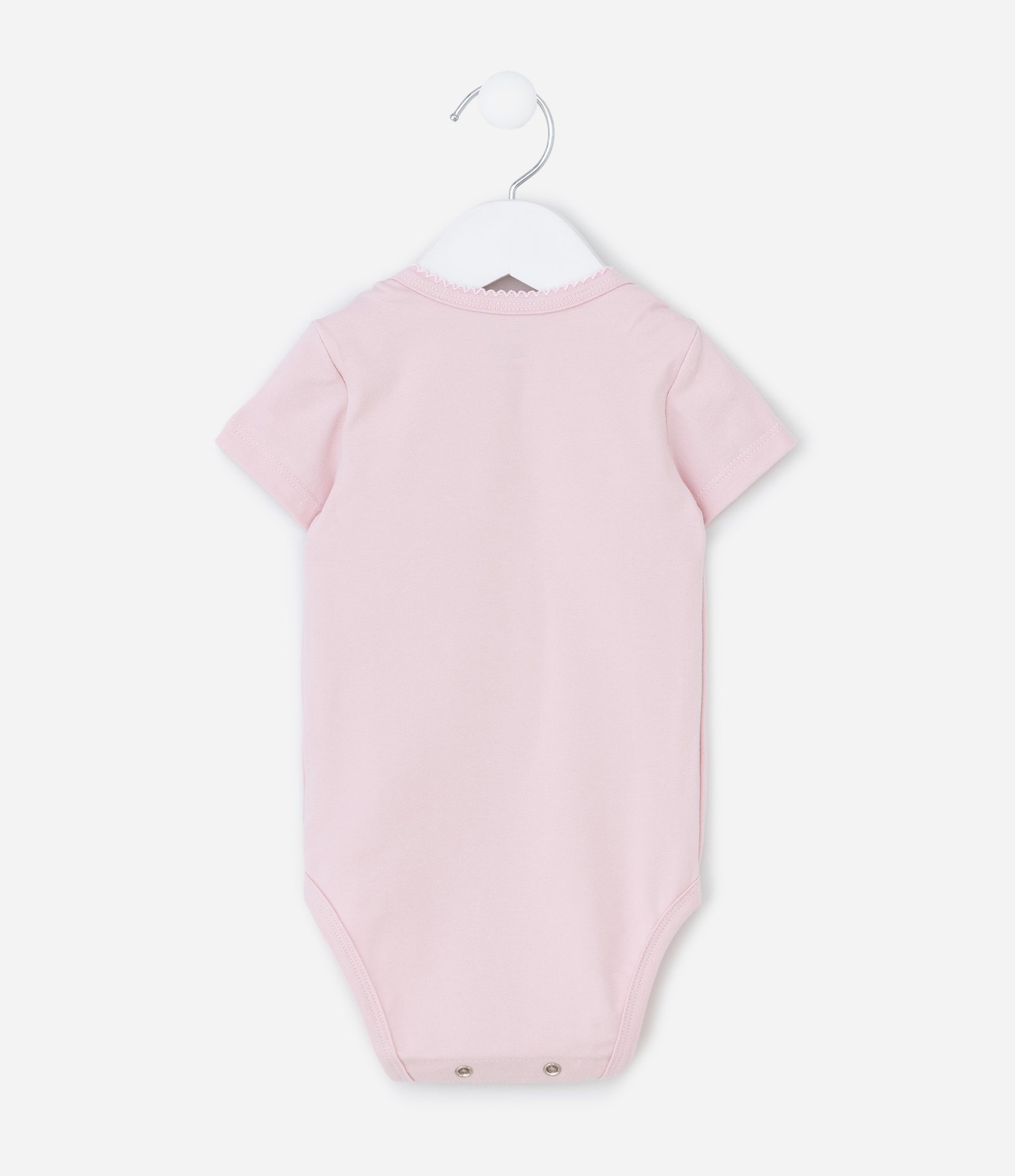 Body Infantil com Detalhe Picueta - Tam RN a 18 Meses Rosa Claro 2
