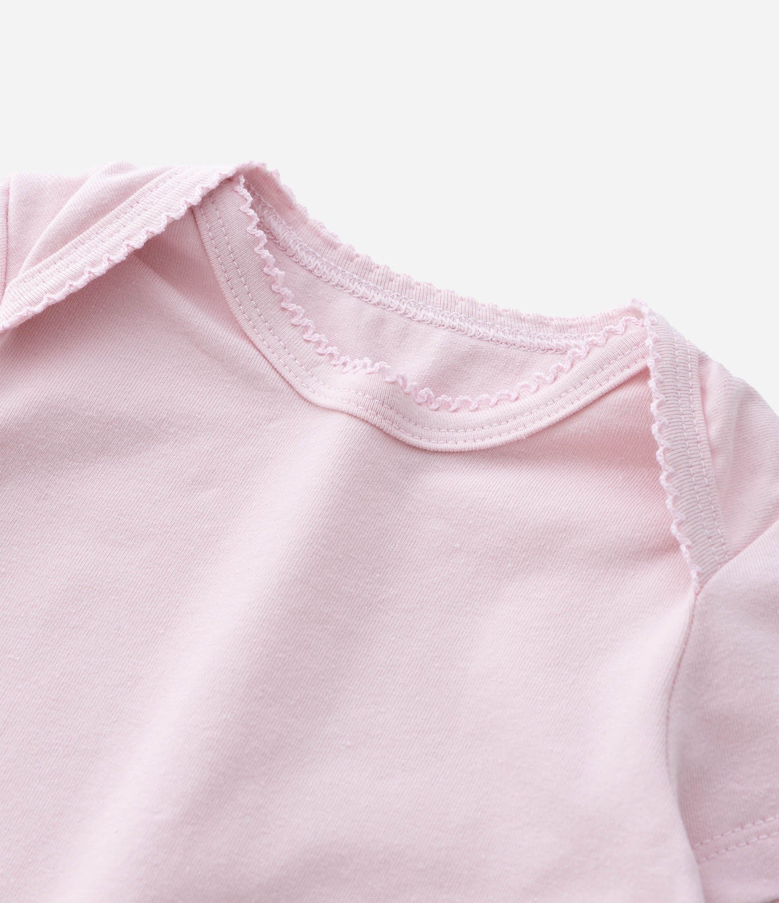 Body Infantil com Detalhe Picueta - Tam RN a 18 Meses Rosa Claro 6