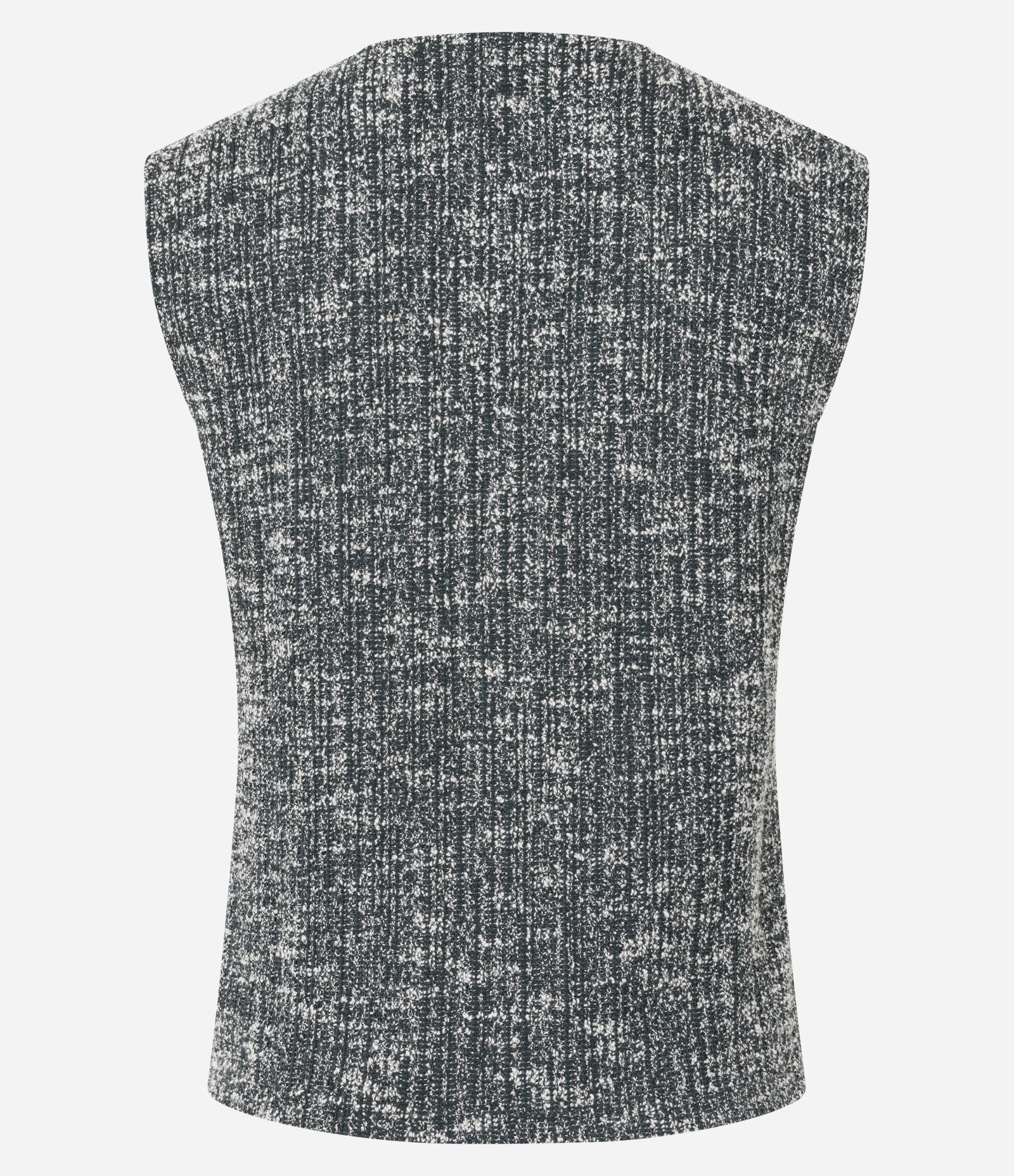 Colete Regular em Tweed com Textura Mesclada Verde 7