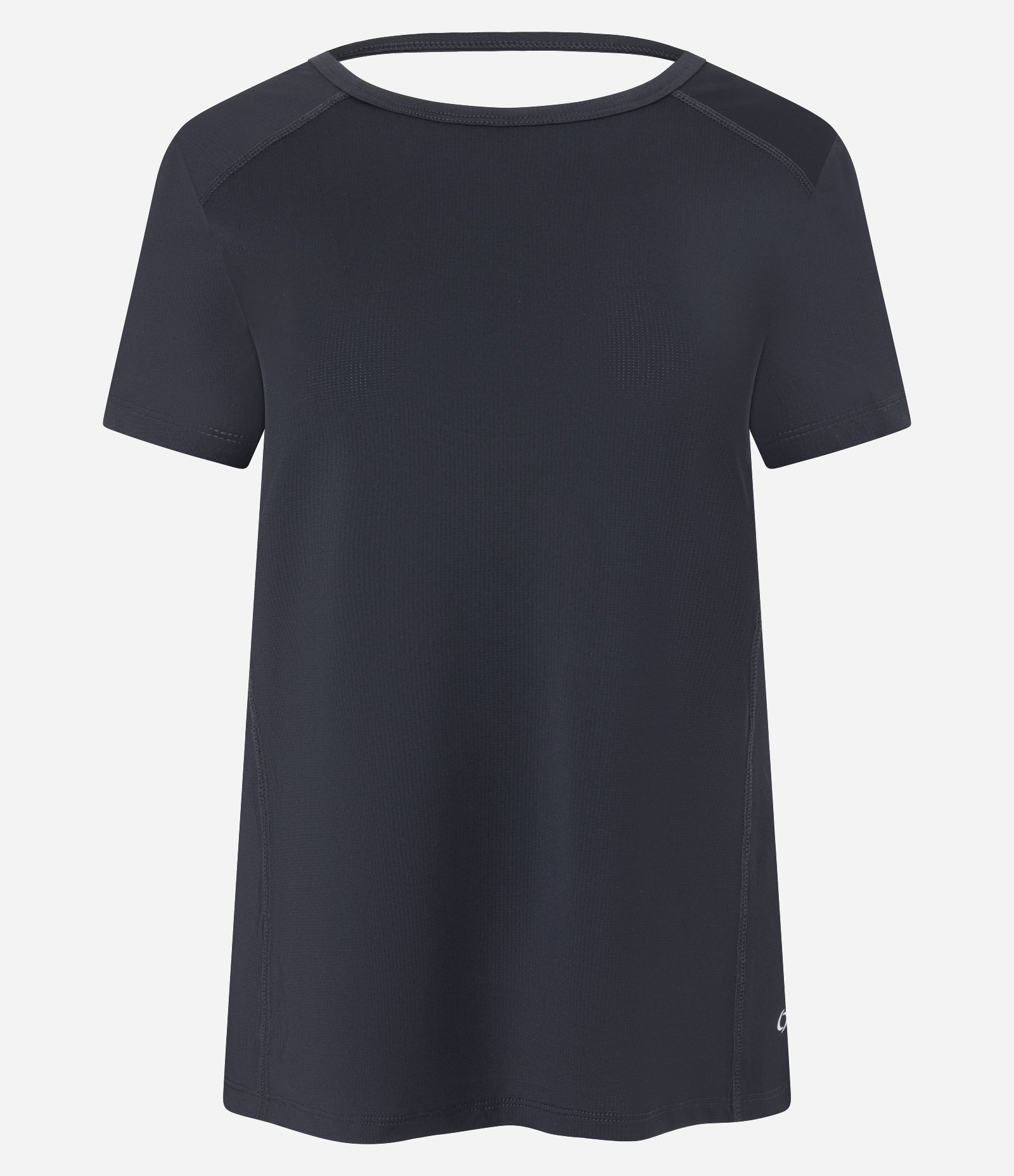 Camiseta em Microfibra com Decote nas Costas Preto 5