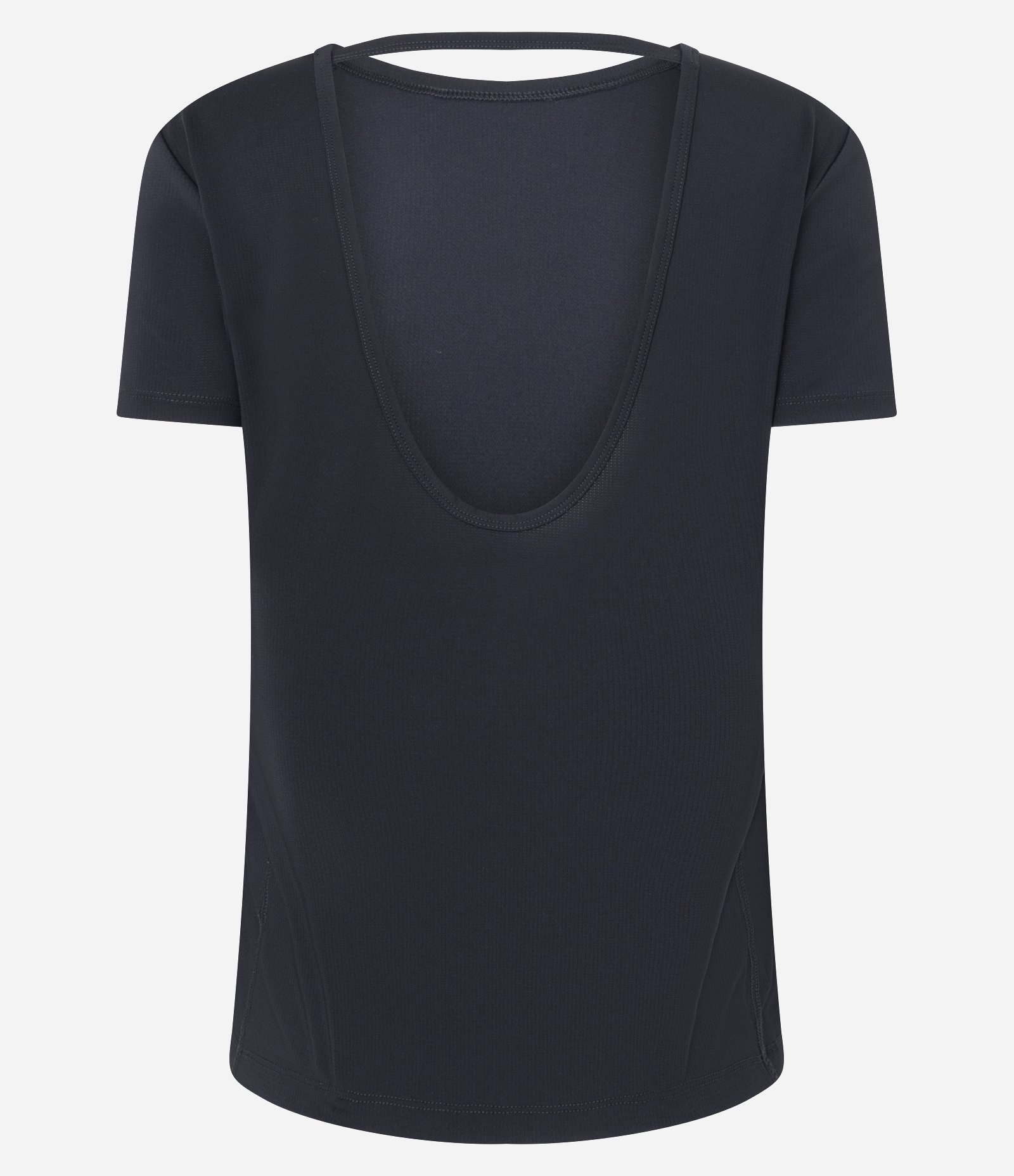 Camiseta em Microfibra com Decote nas Costas Preto 6