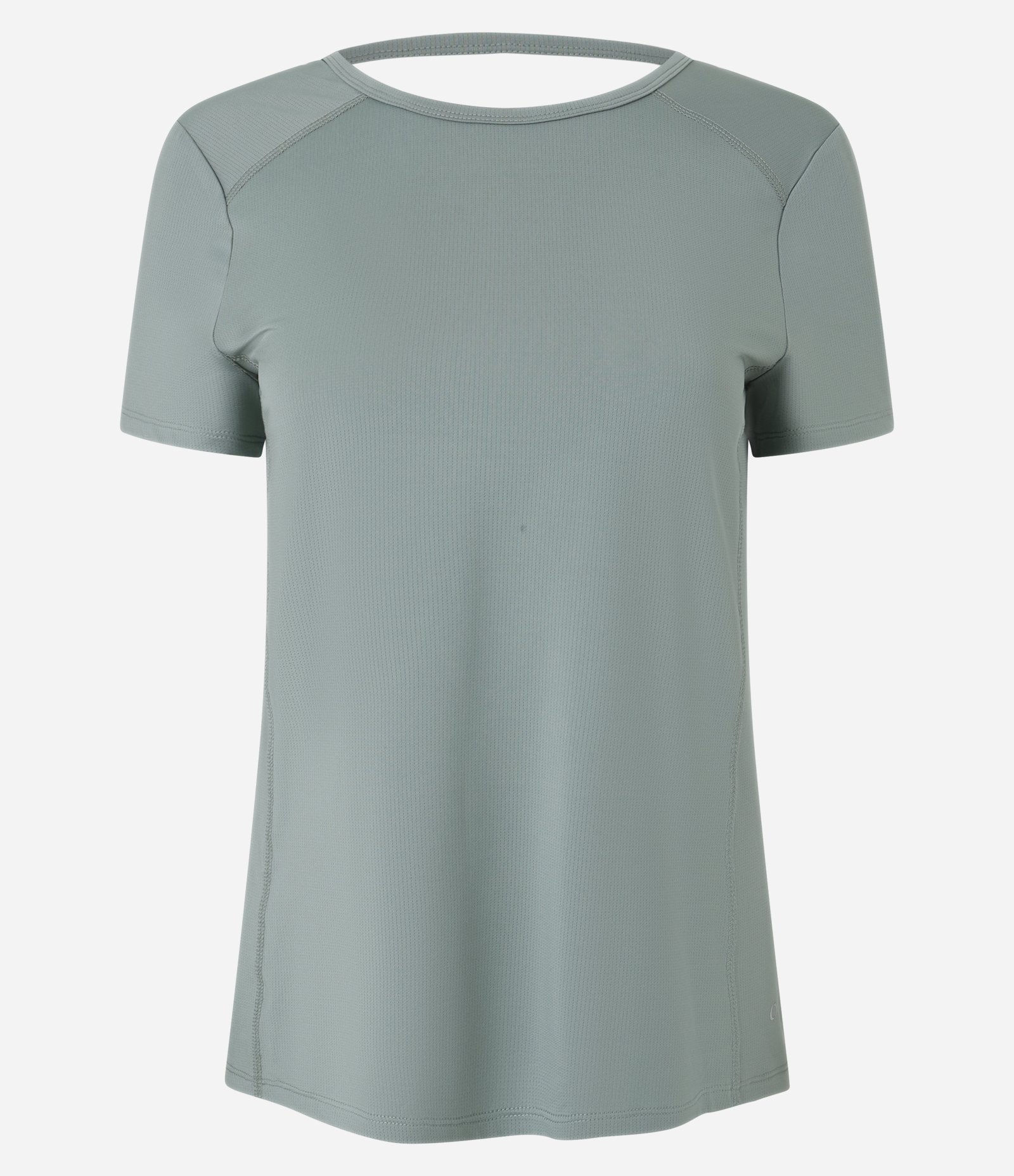 Camiseta em Microfibra com Decote nas Costas Verde 5