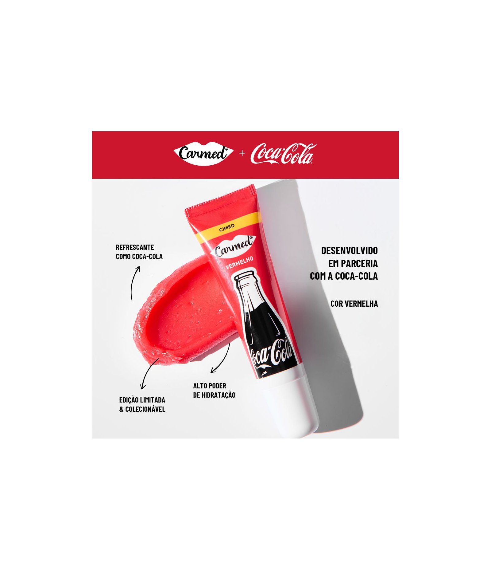Hidratante Labial BG Coca Cola Carmed Vermelho 4