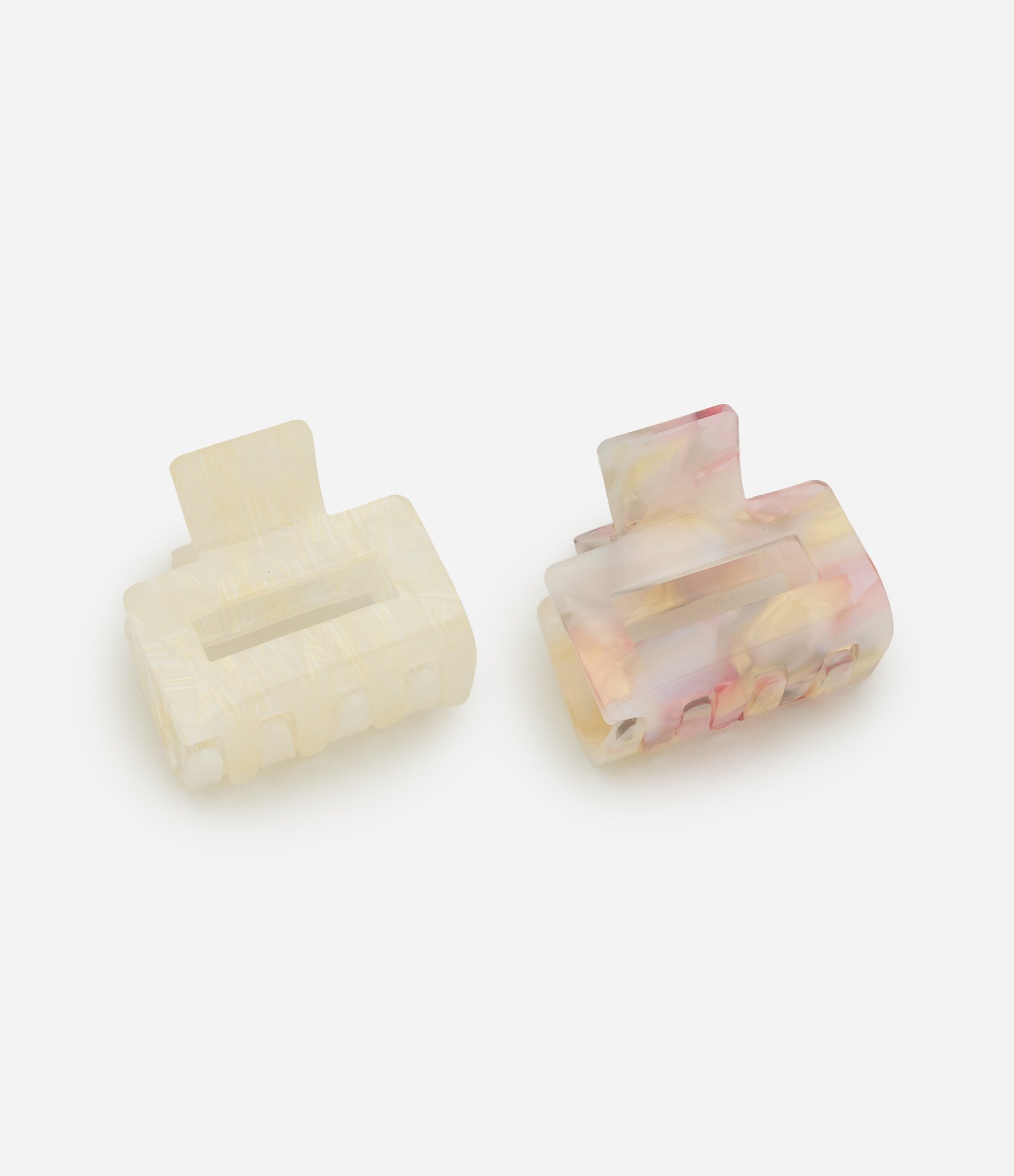 Kit 02 Piranhas de Cabelo com Efeito Marmorizado Multicores 1