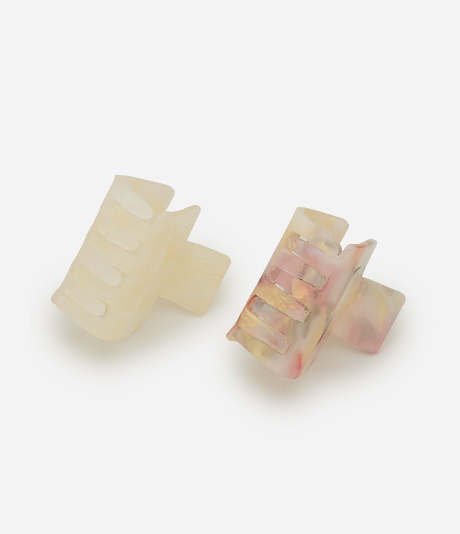 Kit 02 Piranhas de Cabelo com Efeito Marmorizado Multicores 2