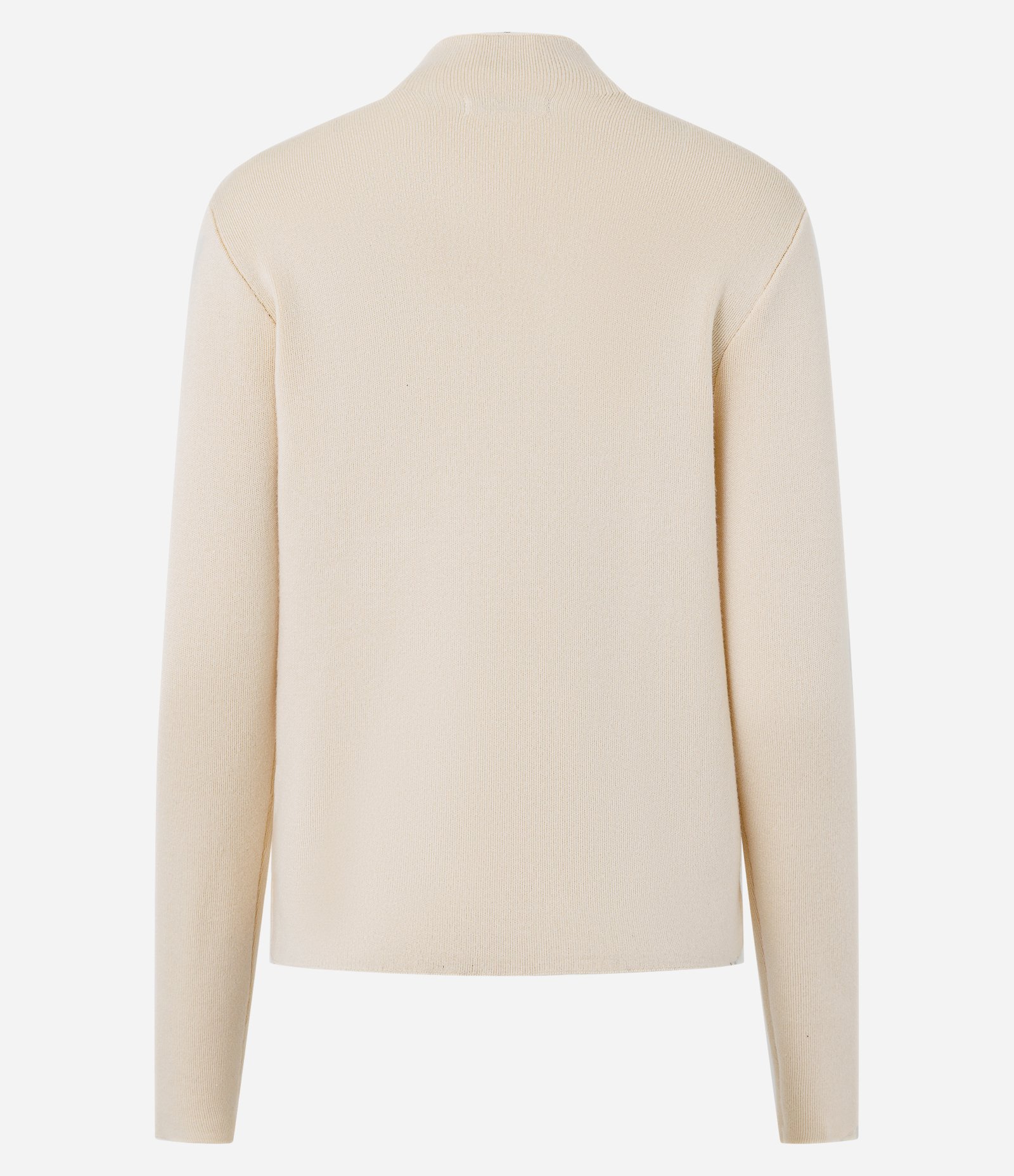 Blusa em Tricô com Golinha Alta Bege 3