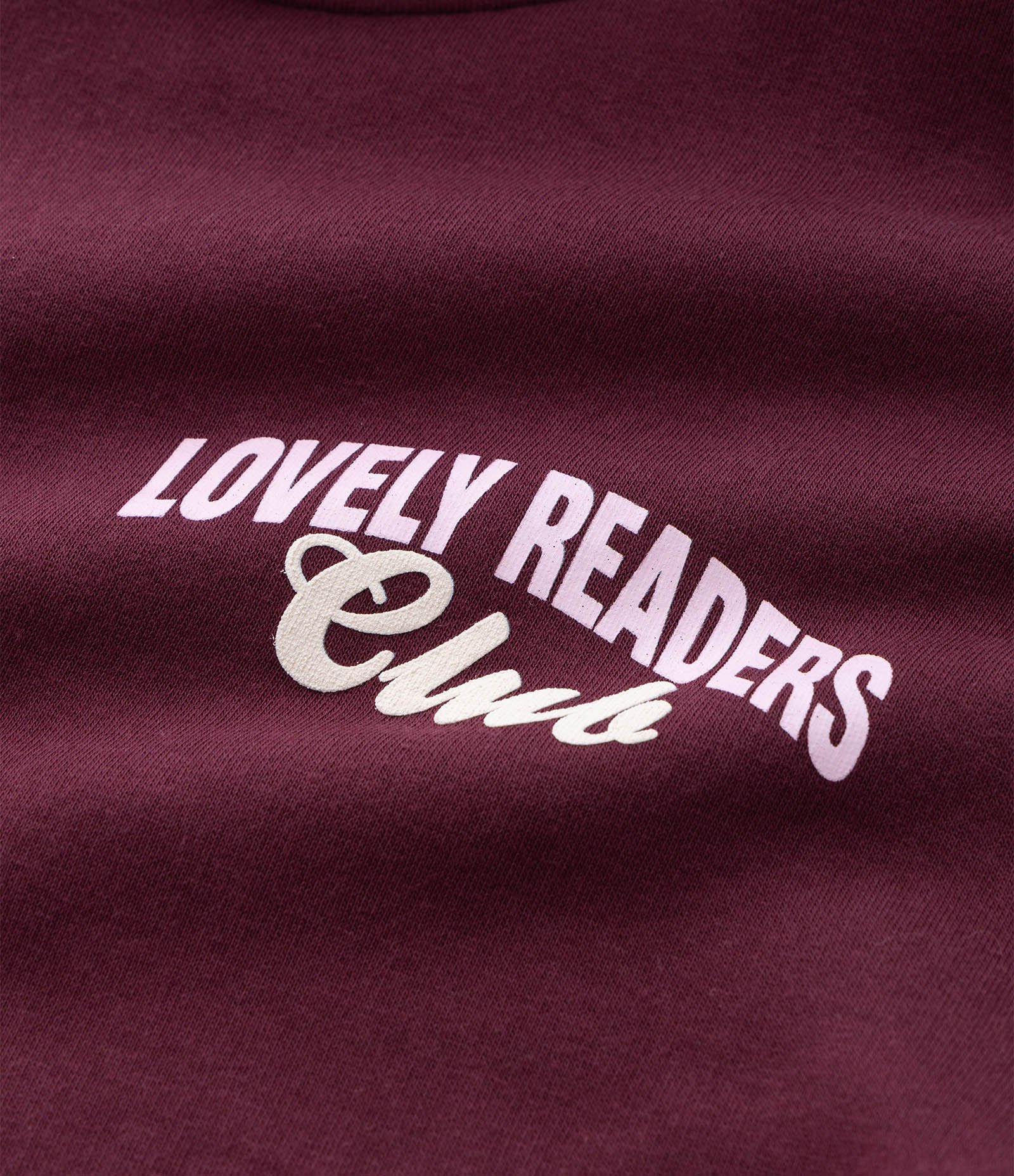 Casaco Infantil Oversized em Moletom com Lettering Lovely Readers – Tam 7 a 16 Anos Bordô 5
