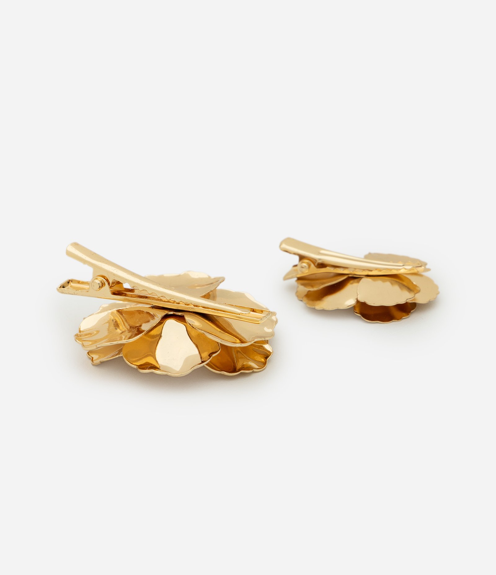 Kit Presilhas Florais em Metal Light Gold Dourado 2