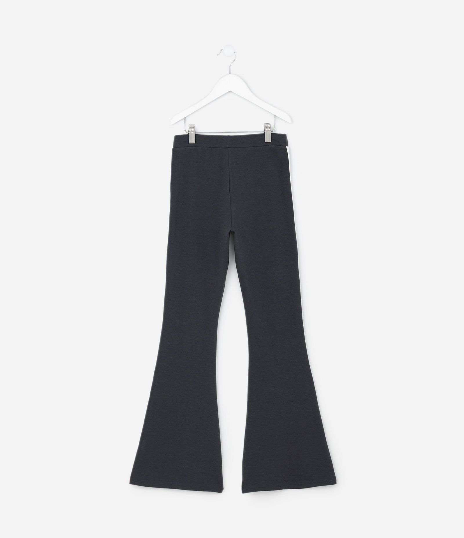 Calça Infantil Flare em Cotton com Listras Laterais – Tam 7 a 16 Anos Cinza Chumbo 2