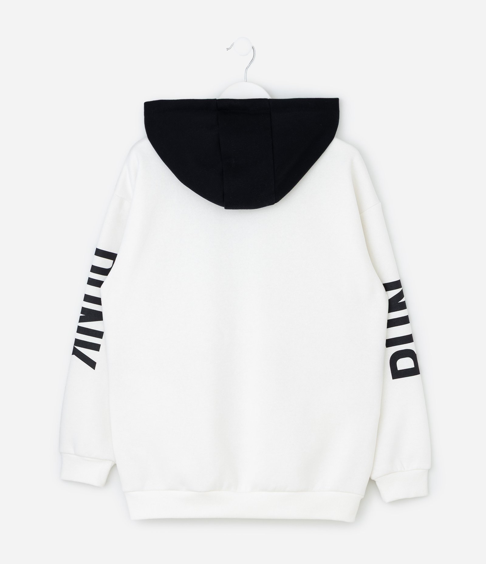 Casaco Infantil com Capuz e Estampa Lettering – Tam 5 a 14 Anos Off White 2