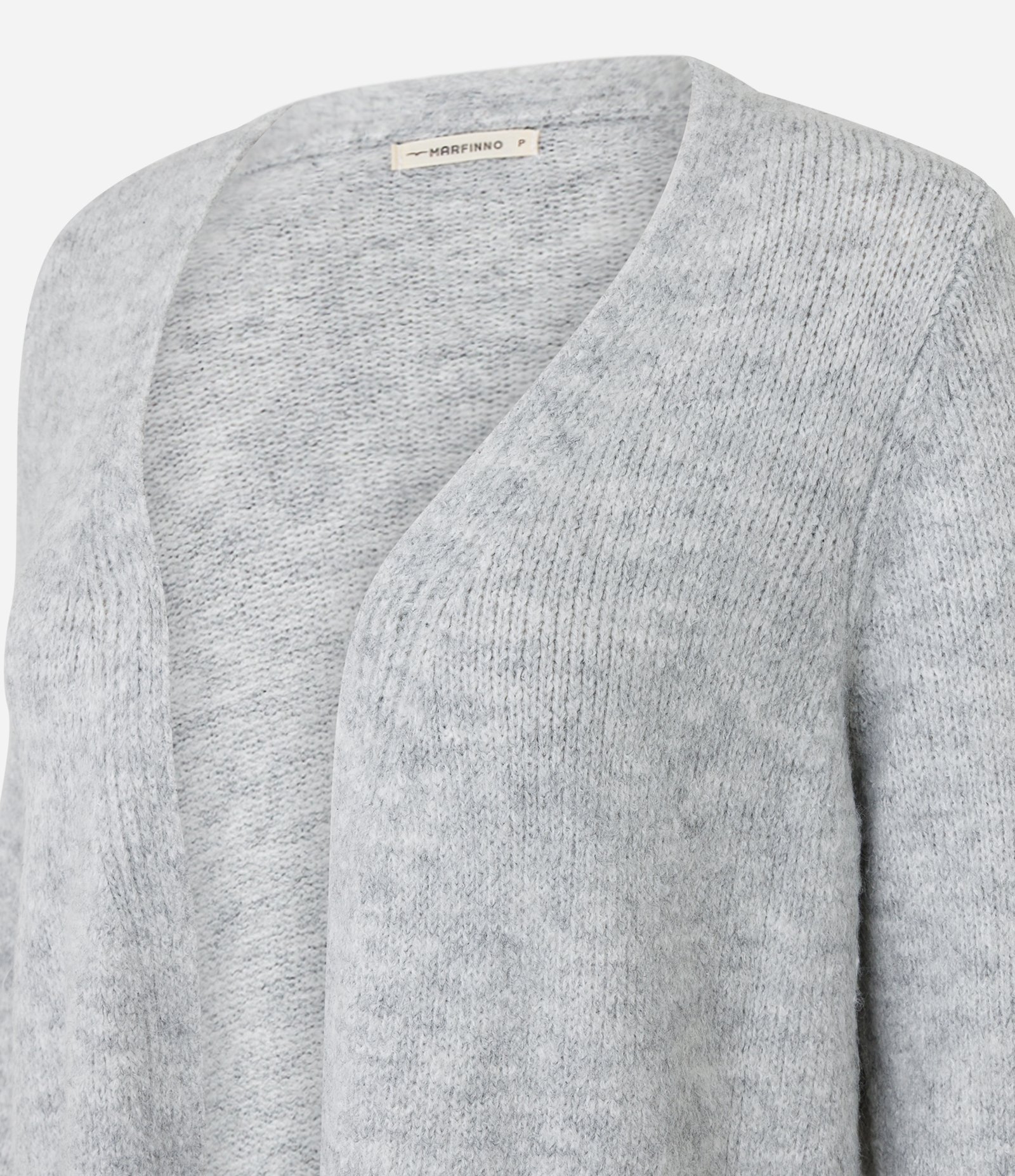 Cardigan Longo em Tricô com Bolsos Funcionais Cinza 6