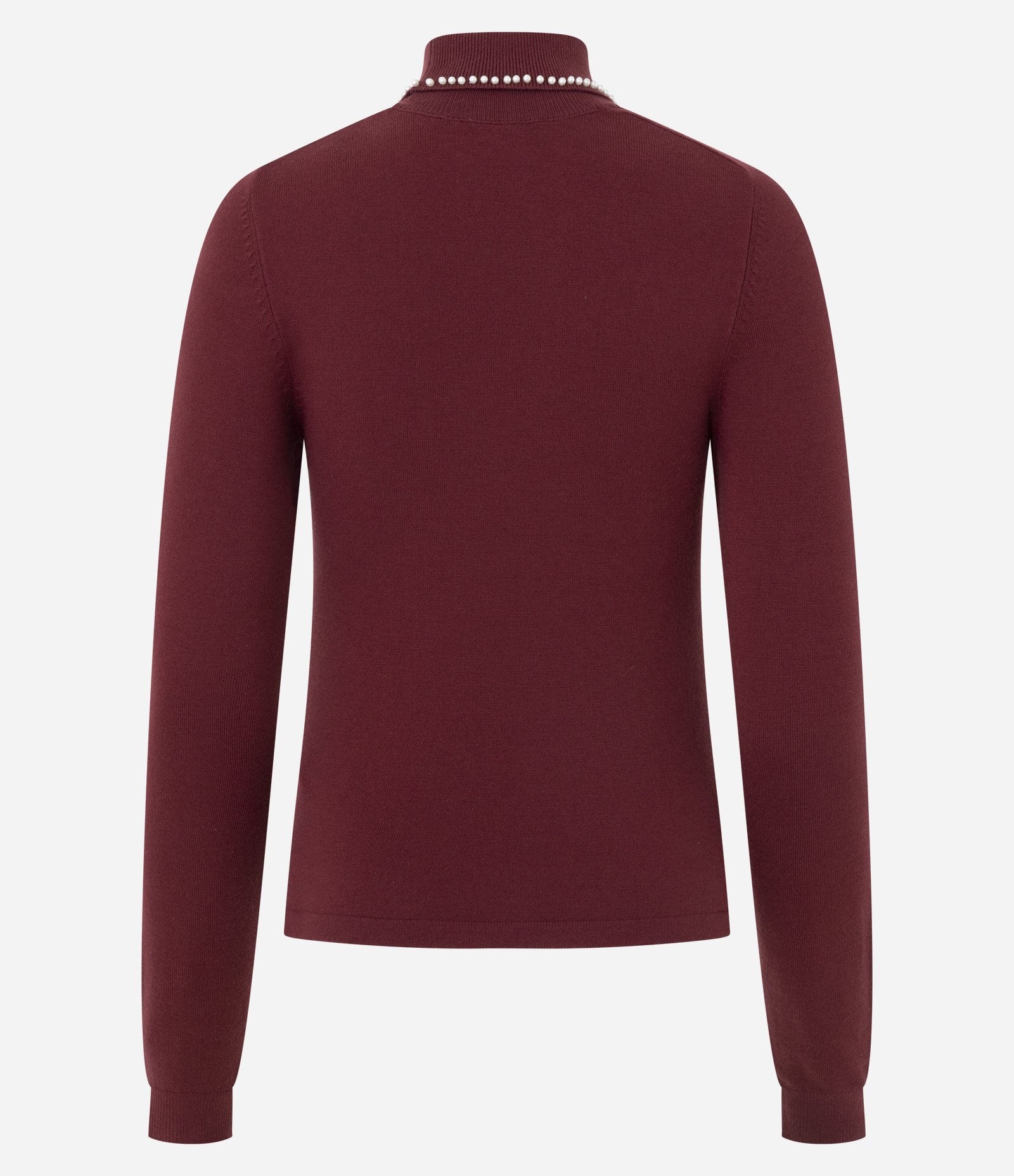 Blusa Regular em Tricô com Aplicação de Bolinhas na Gola Vermelho 7