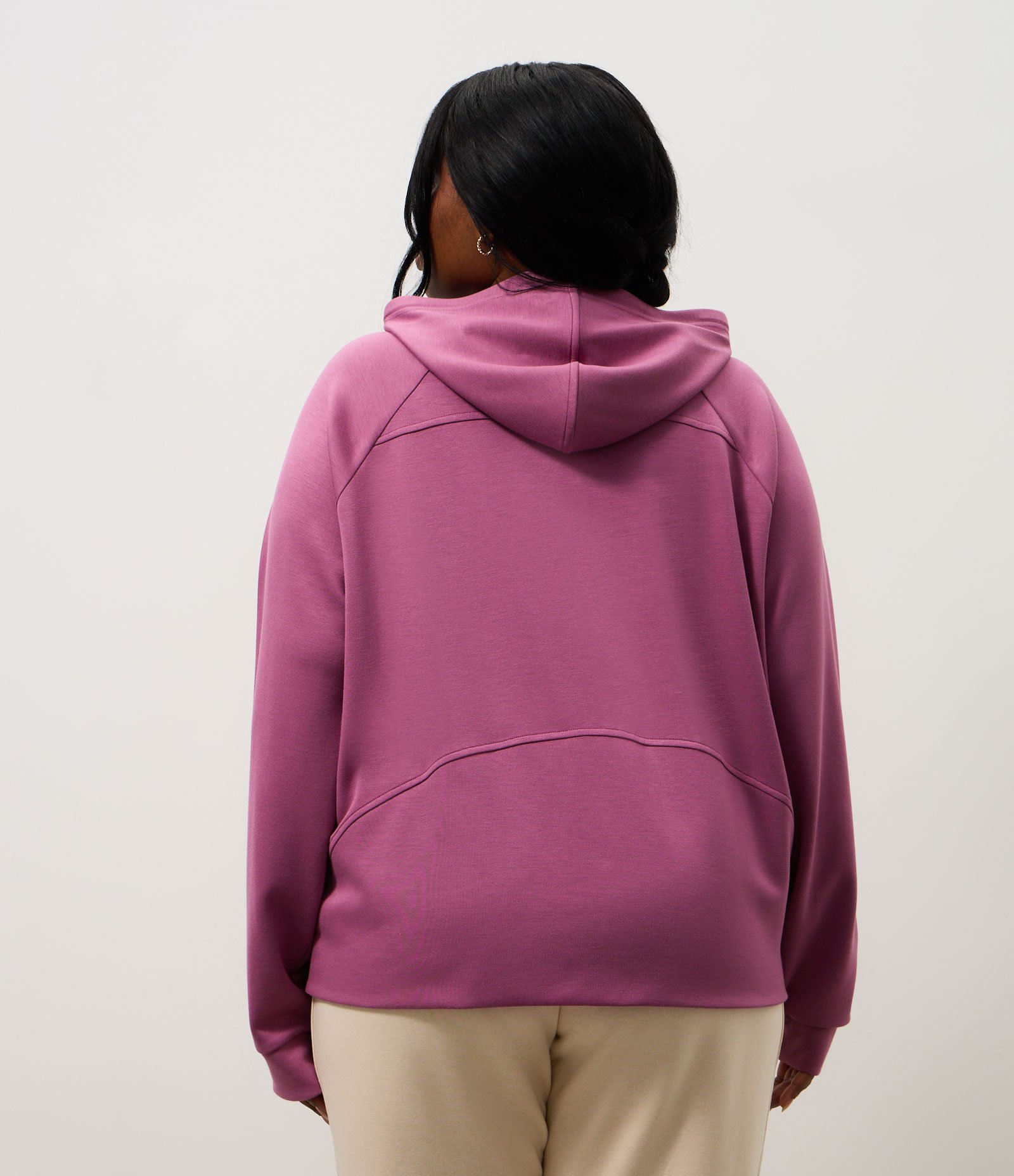 Jaqueta Esportiva com Modal e Bolso Canguru Roxo 6
