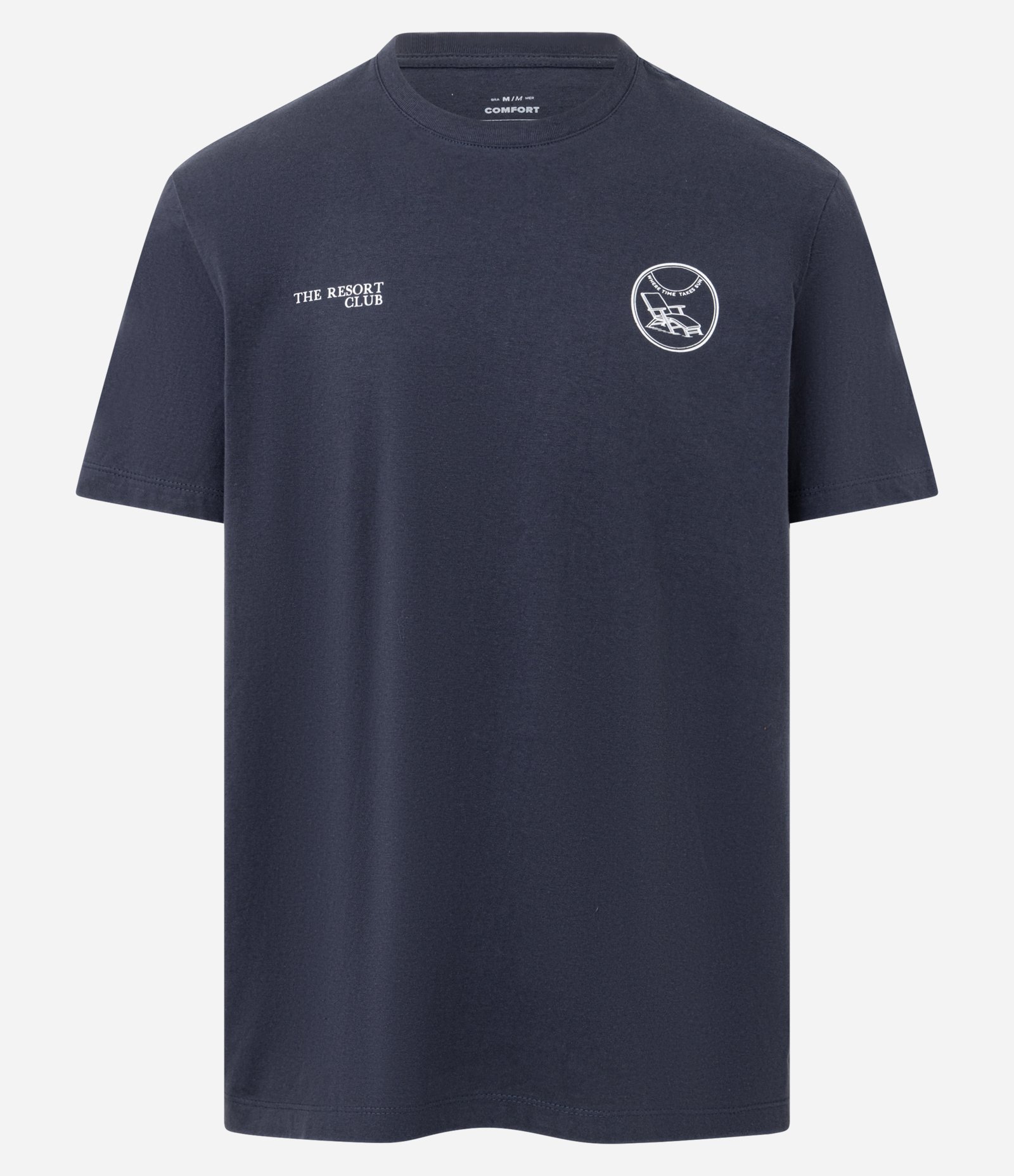 Camiseta em Algodão com Estampa Localizada Resort Club Cadeira de praia Azul 5