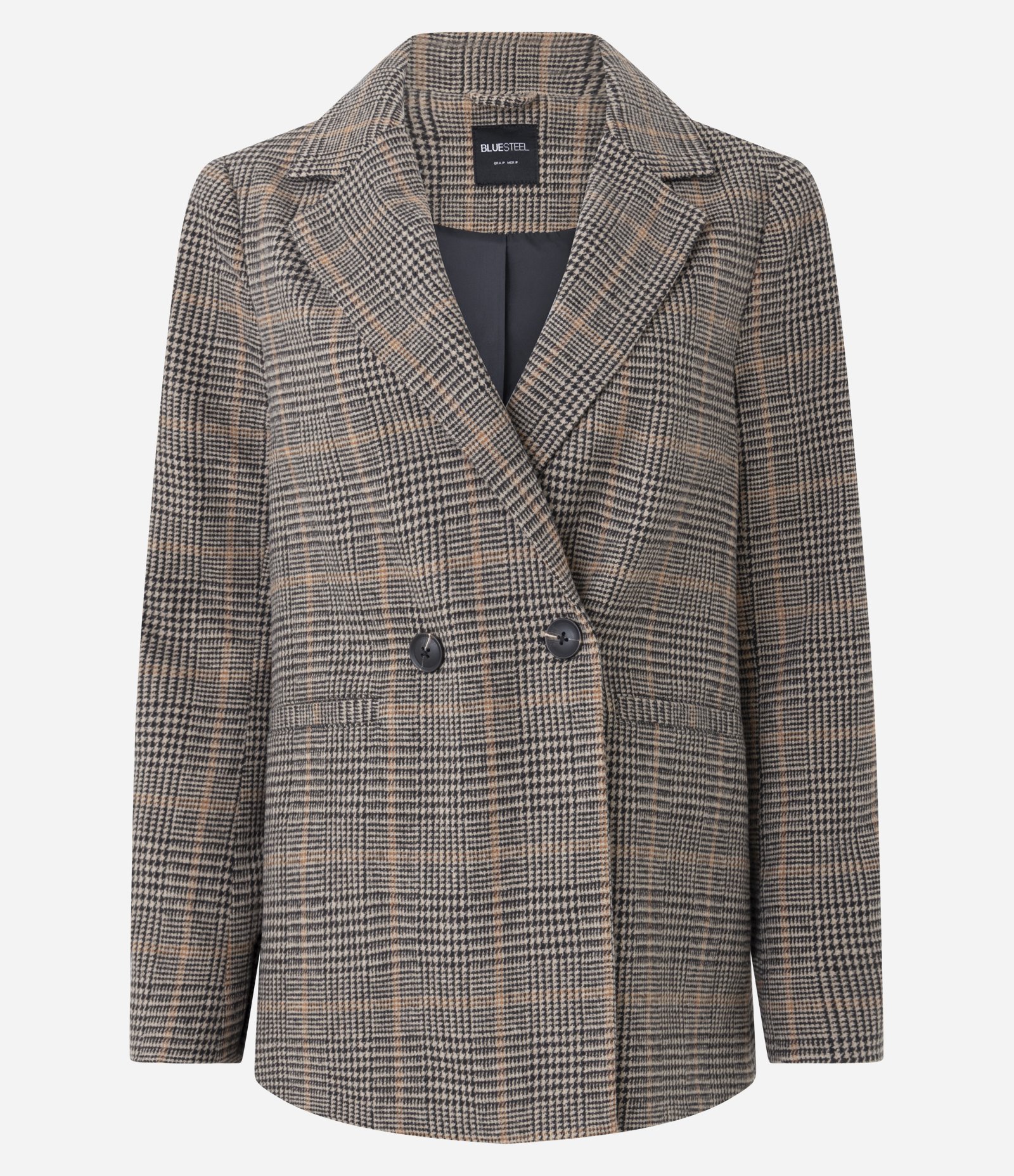 Blazer Alfaiatado Xadrez com Abotoamento Duplo Marrom 5