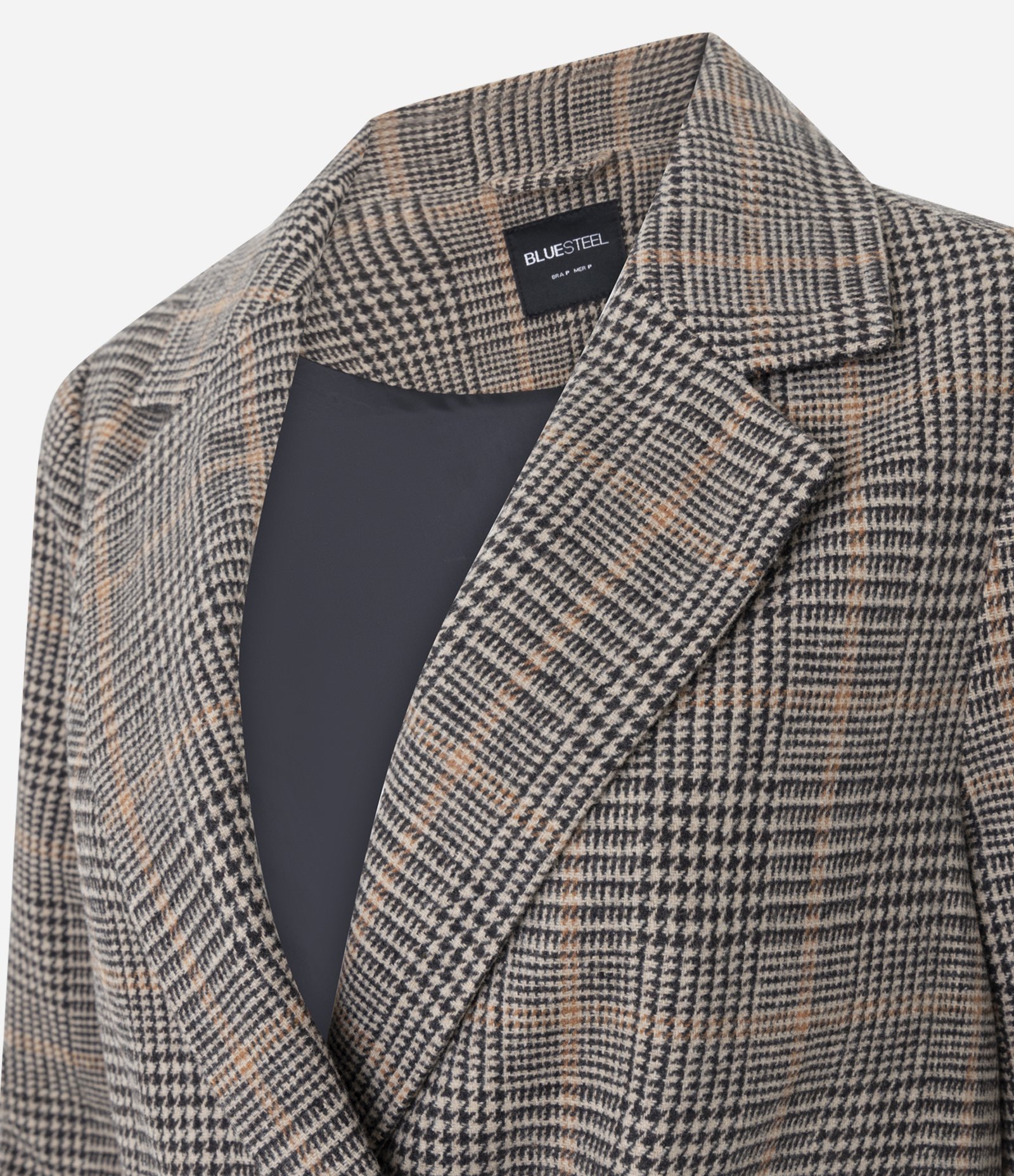 Blazer Alfaiatado Xadrez com Abotoamento Duplo Marrom 6