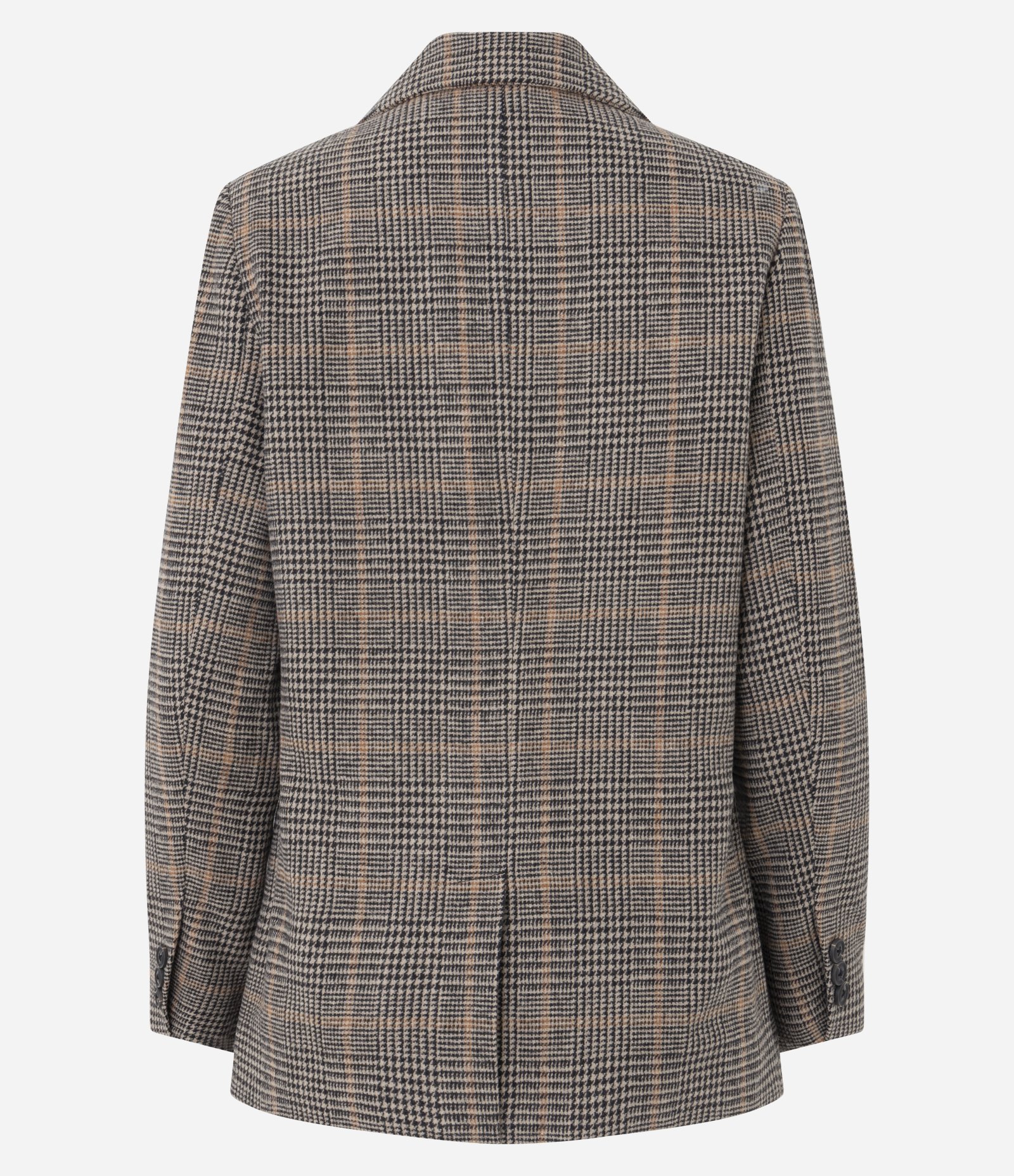 Blazer Alfaiatado Xadrez com Abotoamento Duplo Marrom 7