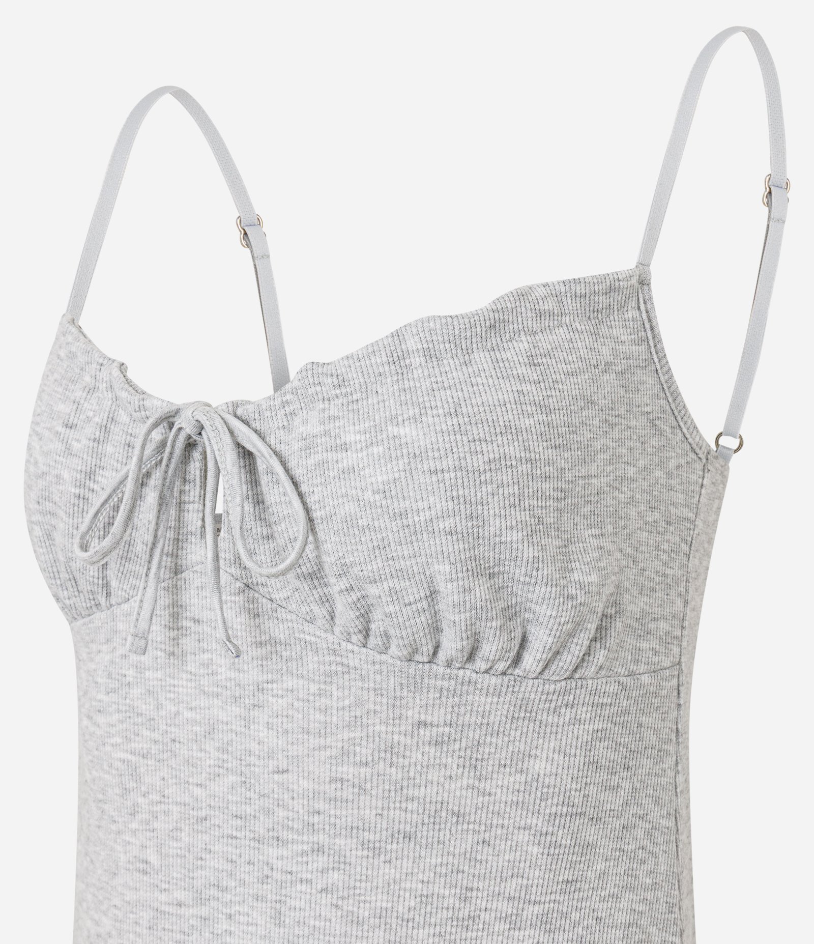 Camisola de Alcinha com Amarração Central Cinza 2