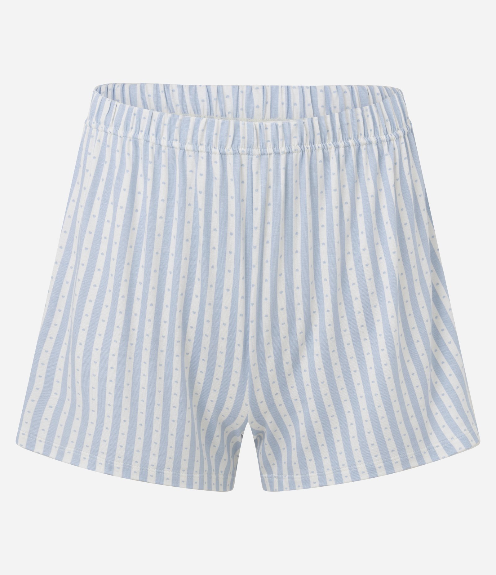 Pijama Curto em Ribana com Short Listradinho Branco 4