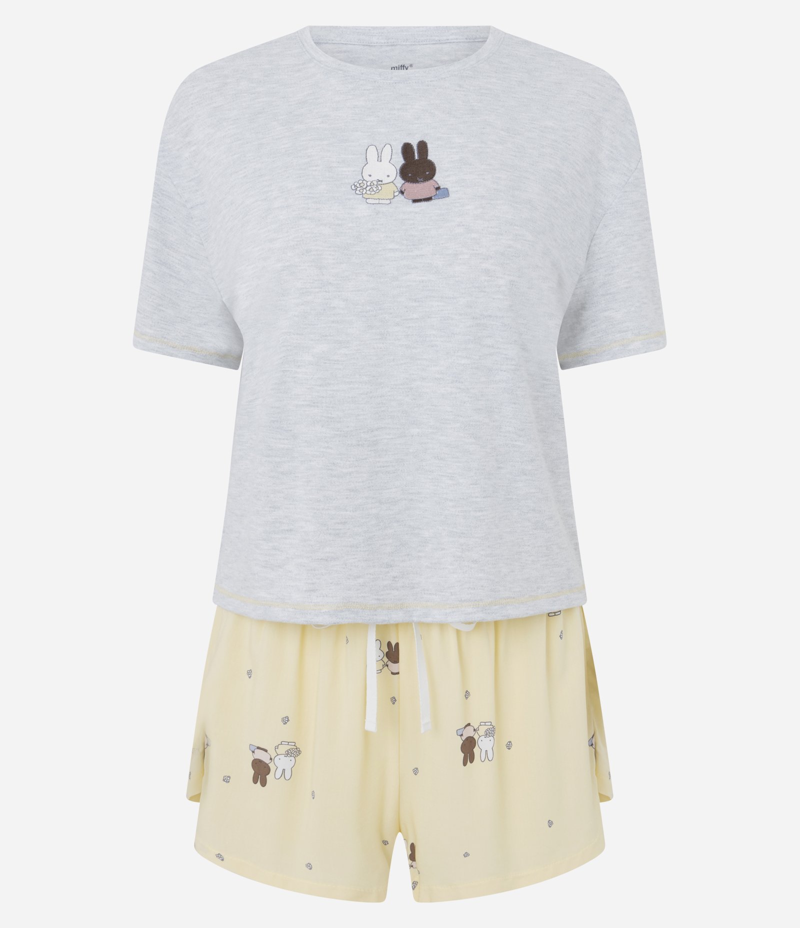 Pijama Curto em Viscose com Estampa Miffy Multicores 1