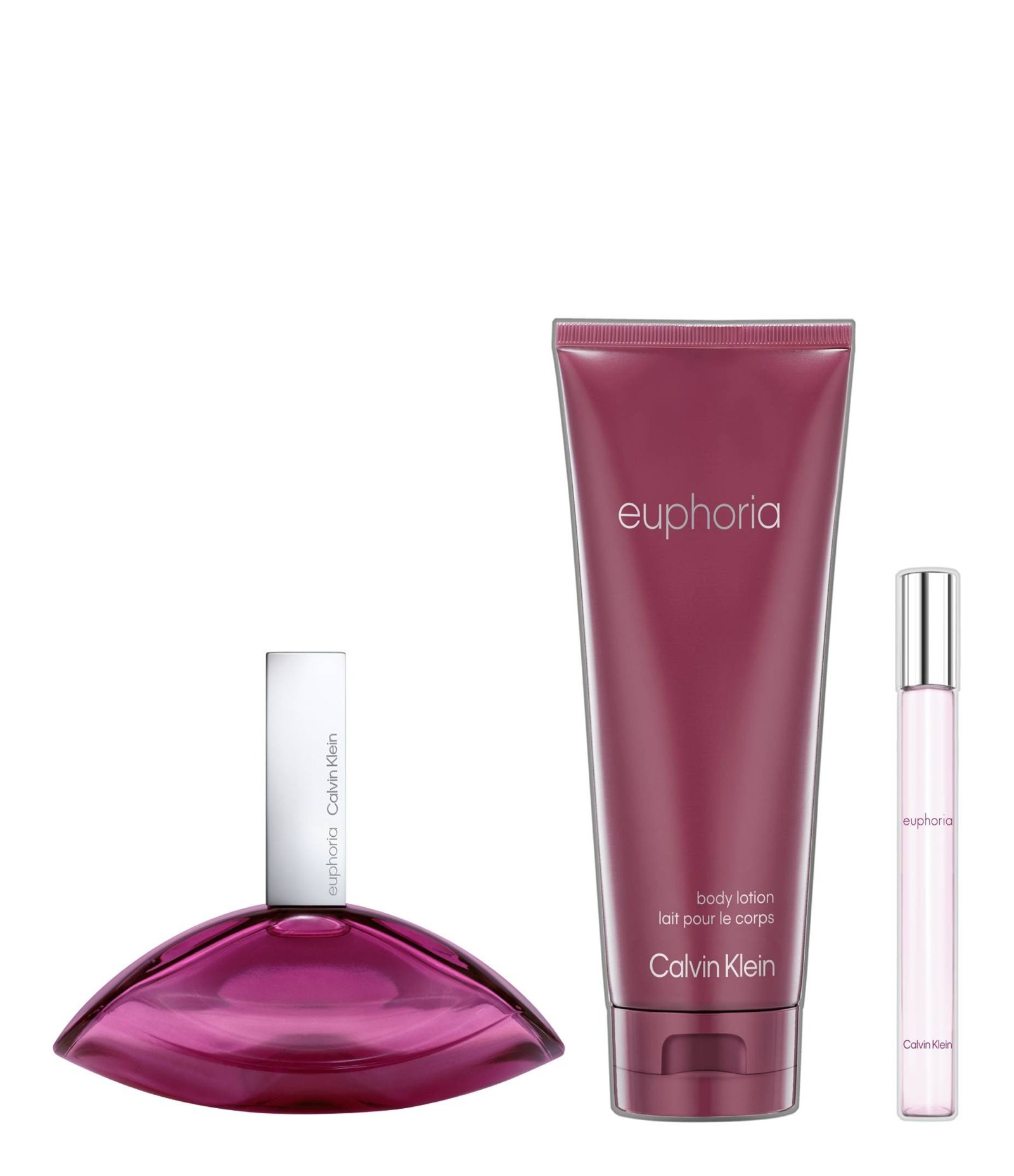 Calvin Klein Euphoria for Women EDP 100 ML + Body Lotion 200 ML + Travel Size 10 ML KIT 2