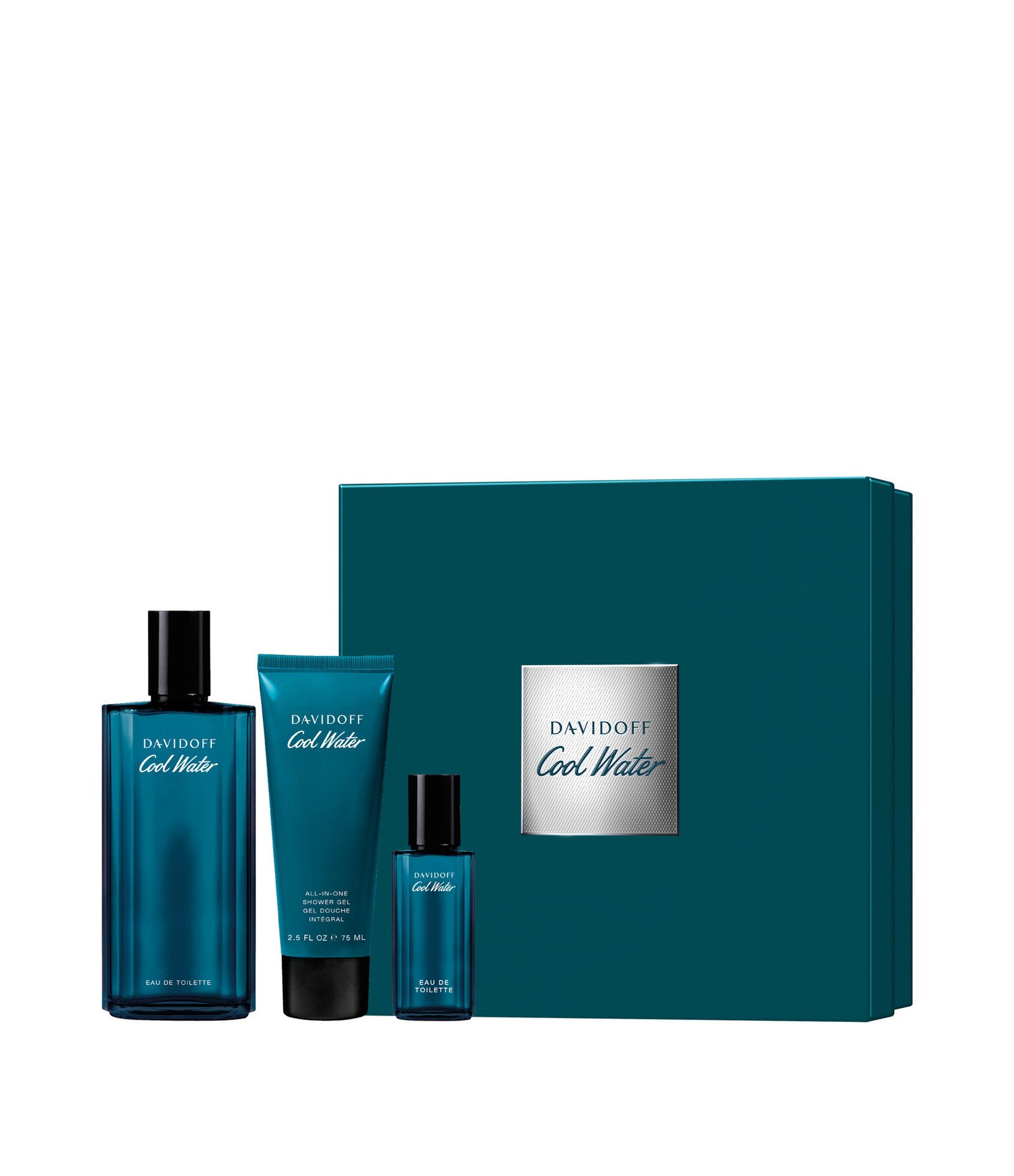 Kit Davidoff Coll Water Man EDT 125ml + Body Lotion 75ml + Travel Size 15ml KIT 1