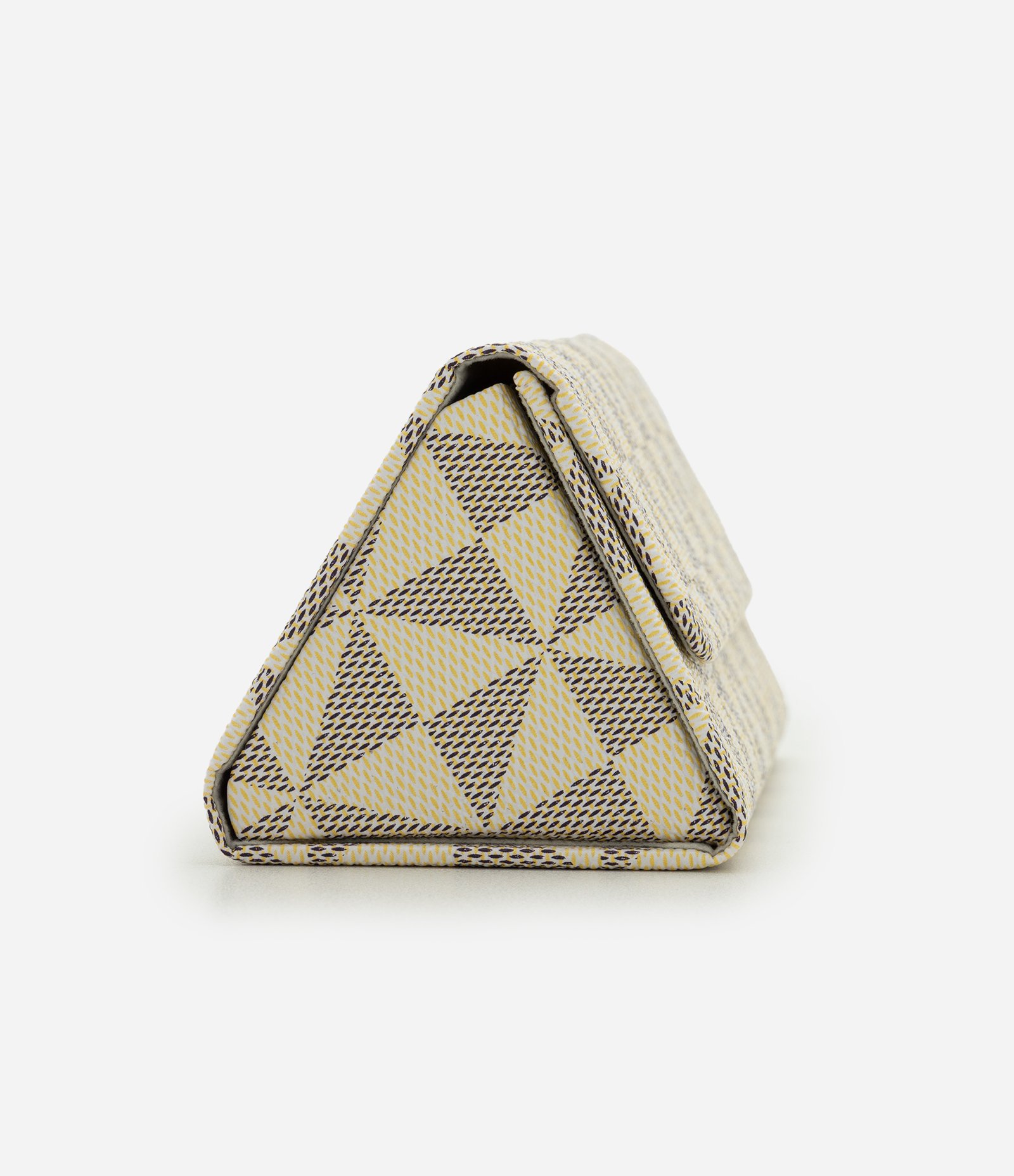 Estojo de Óculos em PU com Estampa Triângulos Off White 2