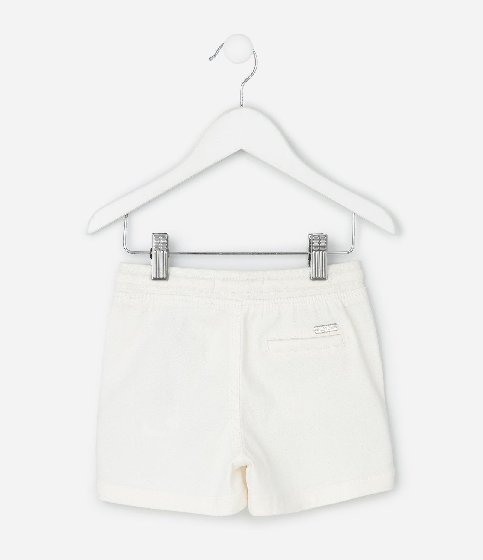 Bermuda Infantil Em Sarja Com Cós De Ribana – Tam 1 A 4 Anos Off White 3