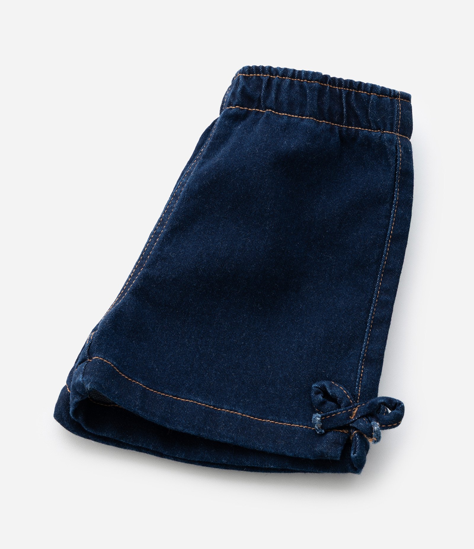 Short Infantil em Jeans com Laços Laterais – Tam 1 a 5/6 Anos Azul Marinho 6