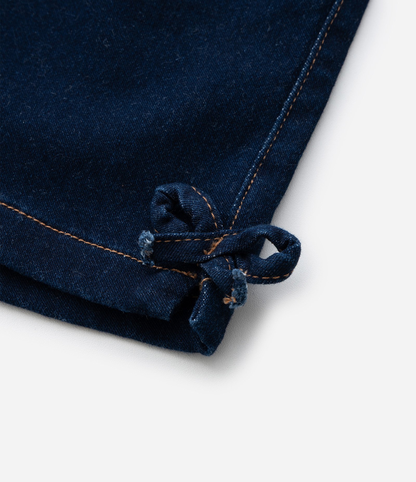 Short Infantil em Jeans com Laços Laterais – Tam 1 a 5/6 Anos Azul Marinho 7