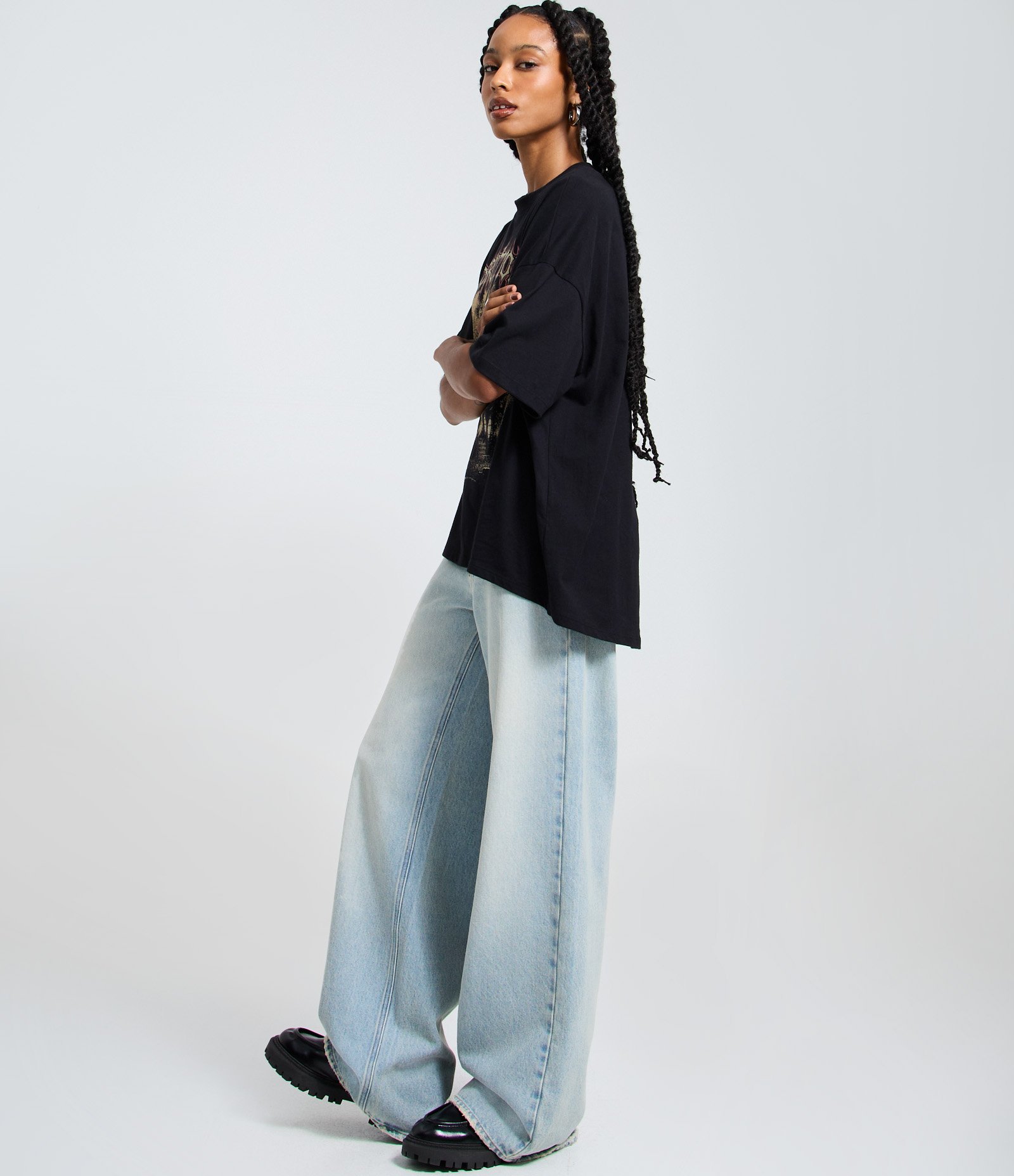 Camiseta Mullet em Algodão com Estampa Gótica Preto 2