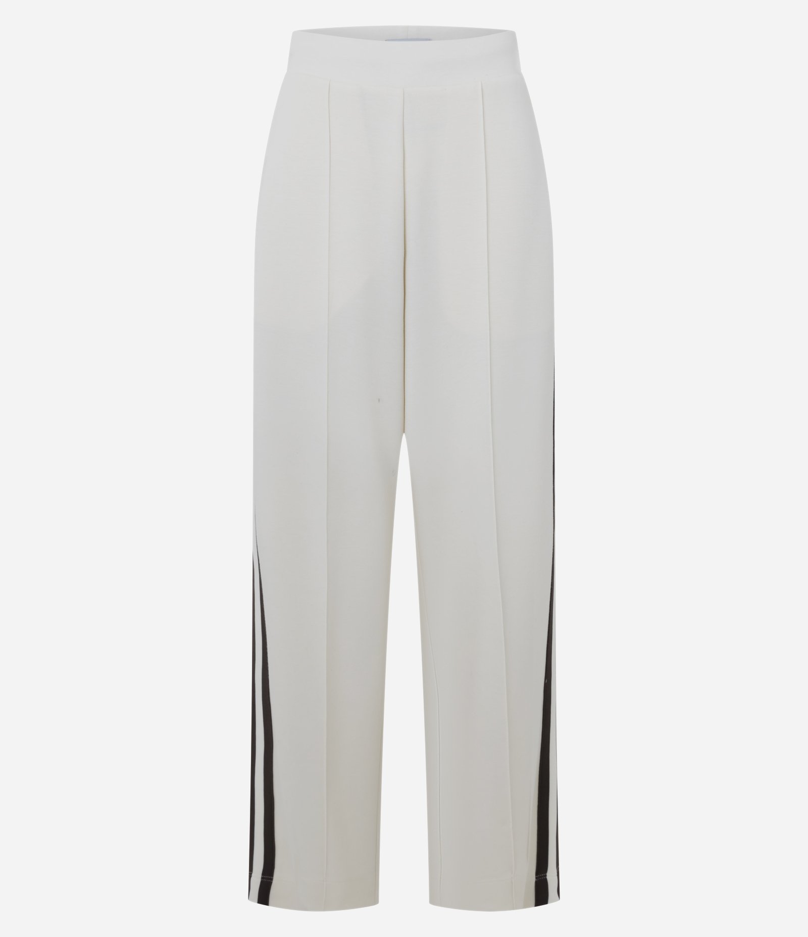 Calça Esportiva Oversized College com Listras Contrastantes e Friso Bege 10
