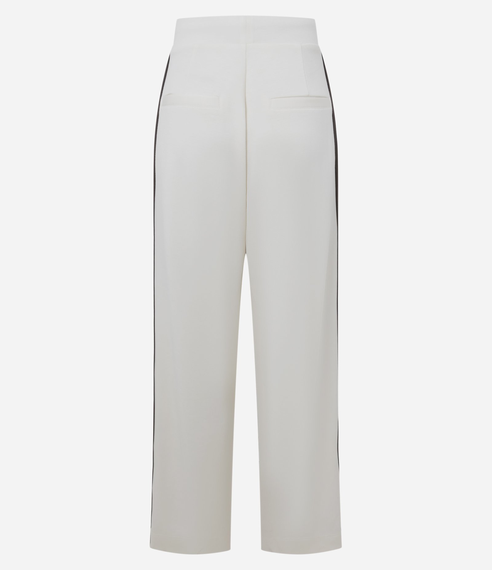 Calça Esportiva Oversized College com Listras Contrastantes e Friso Bege 11