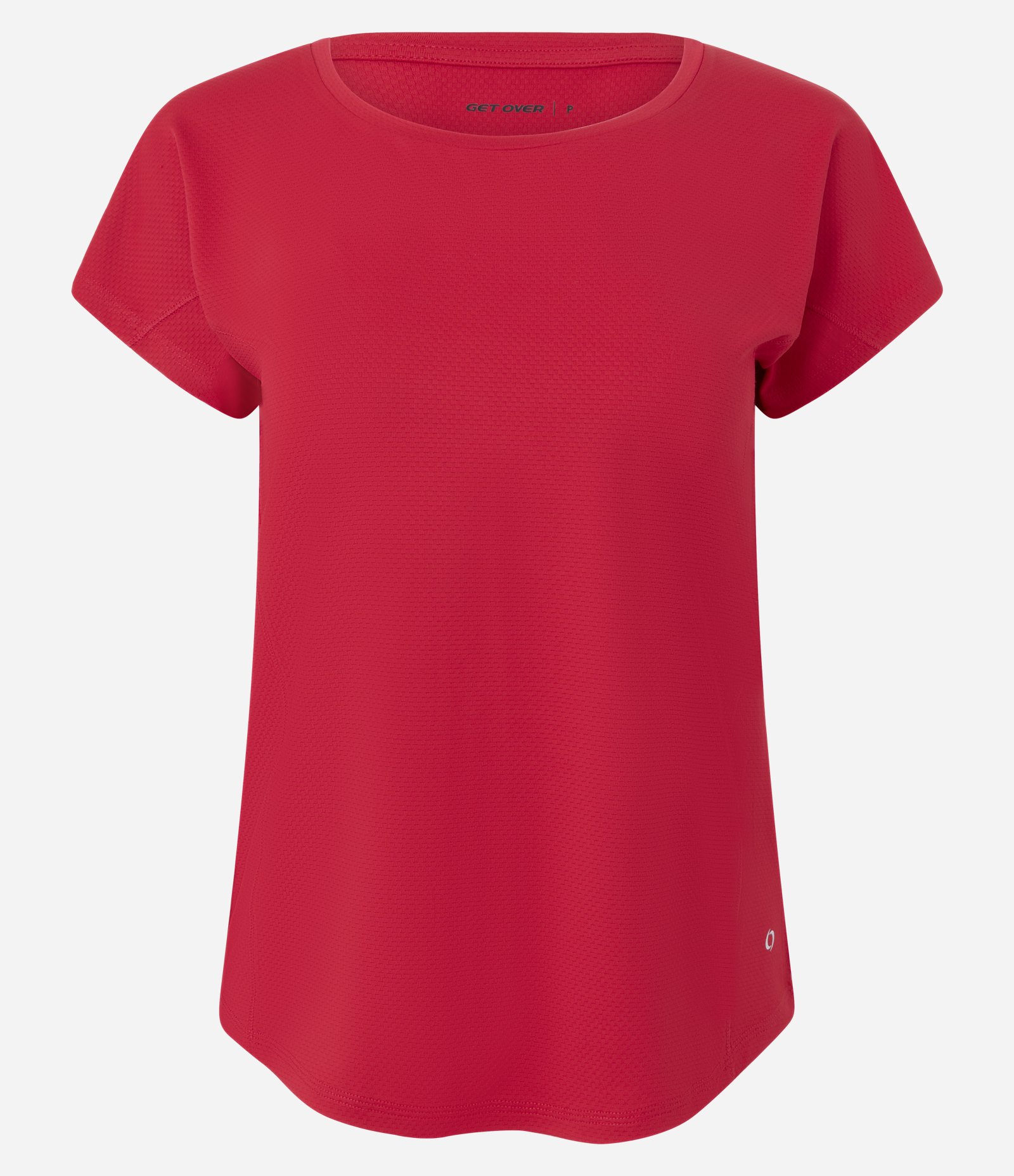 Camiseta Esportiva em Microfibra Texturizada Vermelho 1