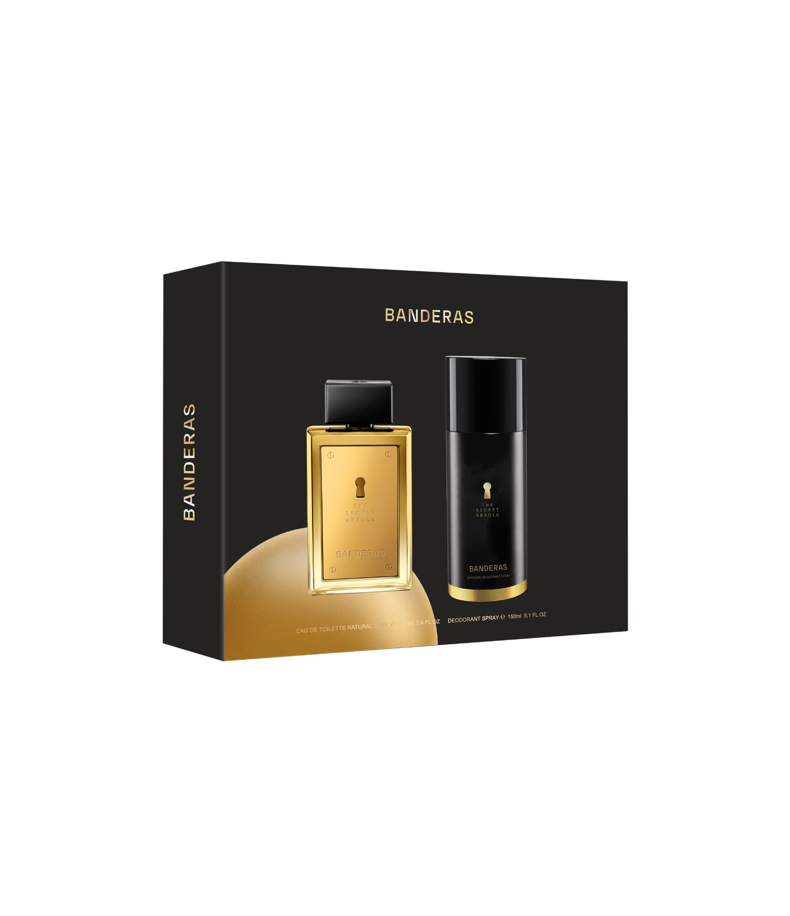 Kit Banderas The Secret EDT 100ml + Desodorante Spray 150ml KIT 2